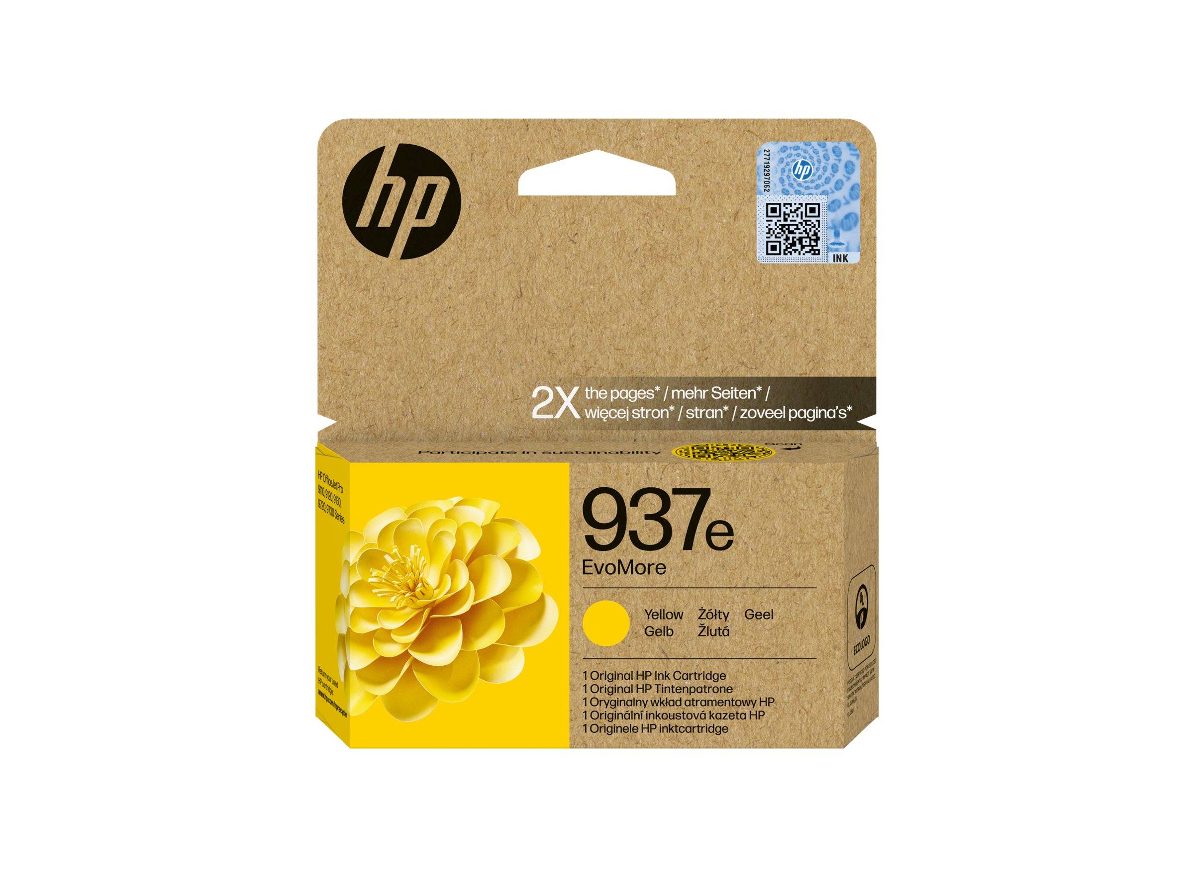 HP 937e EvoMore Yellow Original ink cartridge Tinte & Toner
