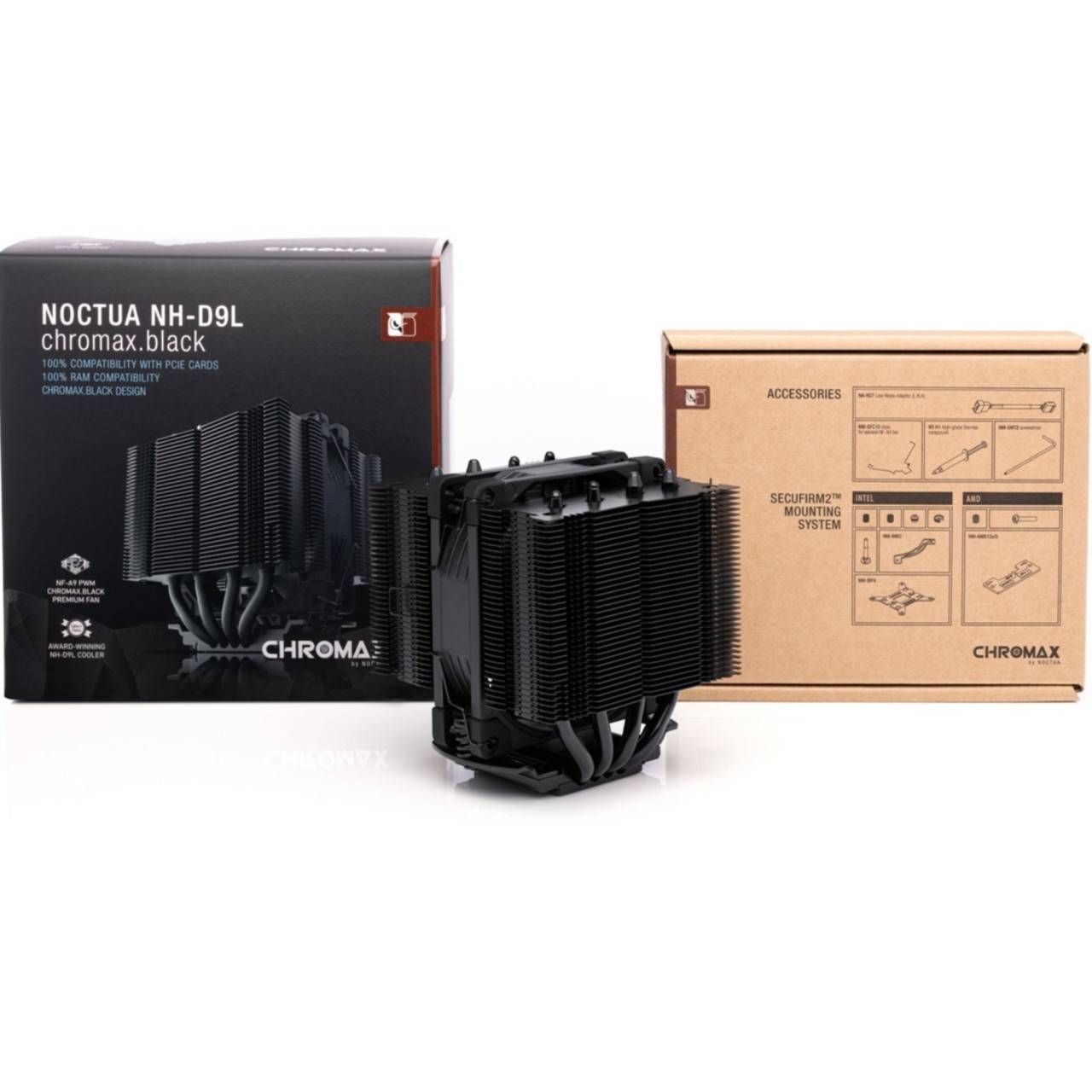Noctua NH-D9L chromax.black | CPU-KühlerDual-Tower-Kühler / 1x 92mm PWM-Lüfter /
