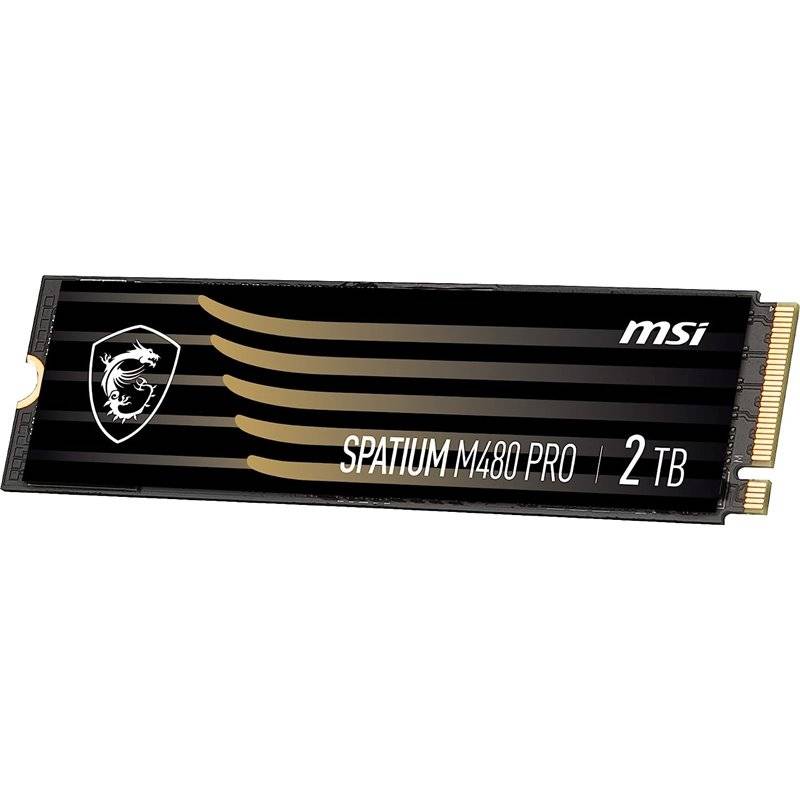 MSI SPATIUM M480 PRO - SSD - verschlüsselt - 2 TB - intern - M.2 2280 - PCIe 4.0 x4 (NVMe)