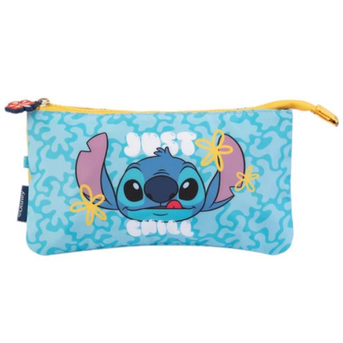 Federmäppchen 3 Fächer Tropical Stitch Kollektion Polyester langlebig Türkis
