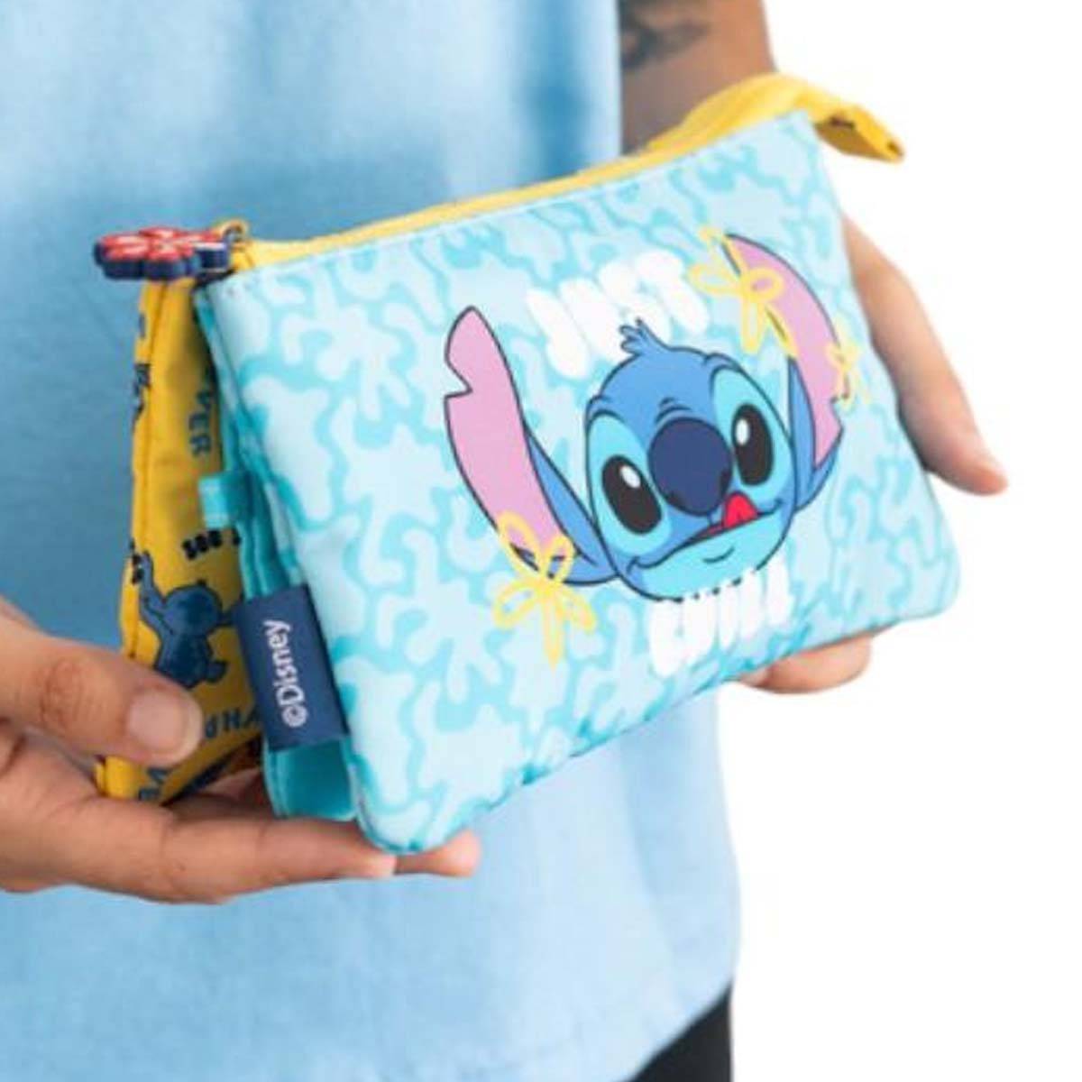 Federmäppchen 3 Fächer Tropical Stitch Kollektion Polyester langlebig Türkis