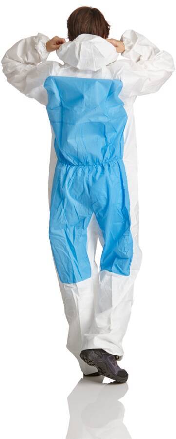 DUO-Safe® Hybrid-Overall, antistatisch, mit Reißverschuss, weiß, Größe XXL