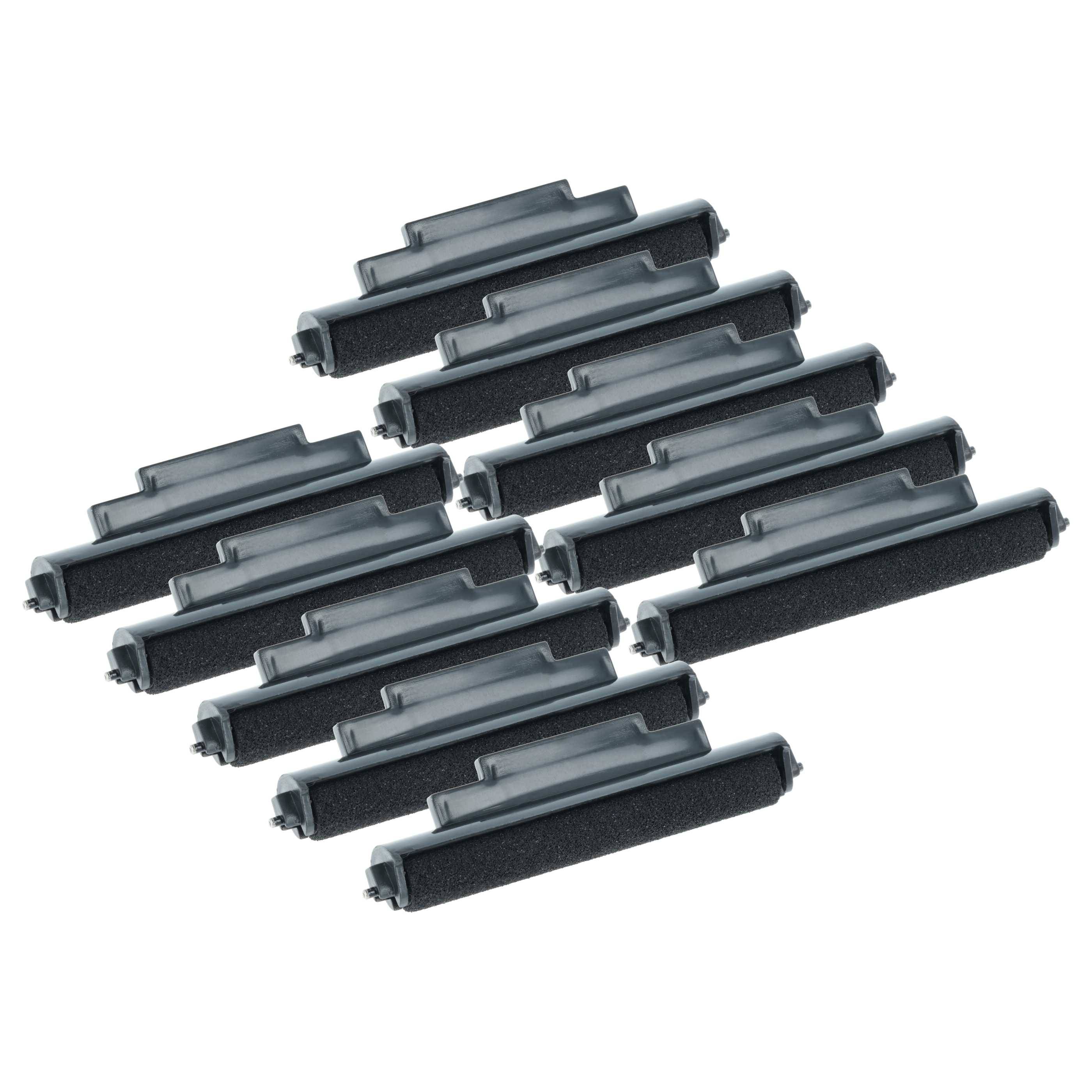 vhbw 10x Farbrolle, Farbwalze Schwarz kompatibel mit Canon 29D, 34, 31-Serie, 32D, 37-Serie Taschenrechner