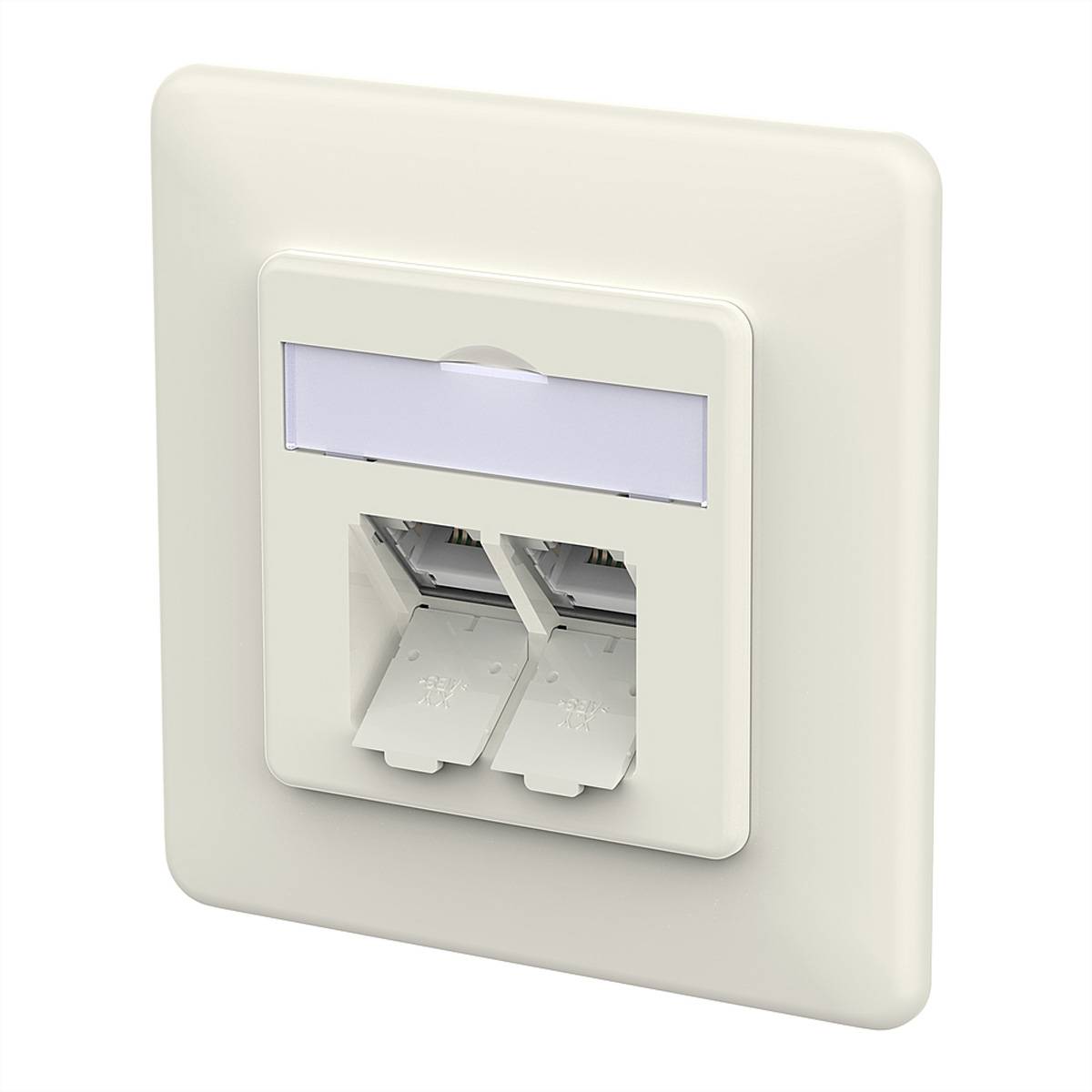 Metz Connect E-DAT C6A IDC Dose, 2 Port, UP, reinweiß
