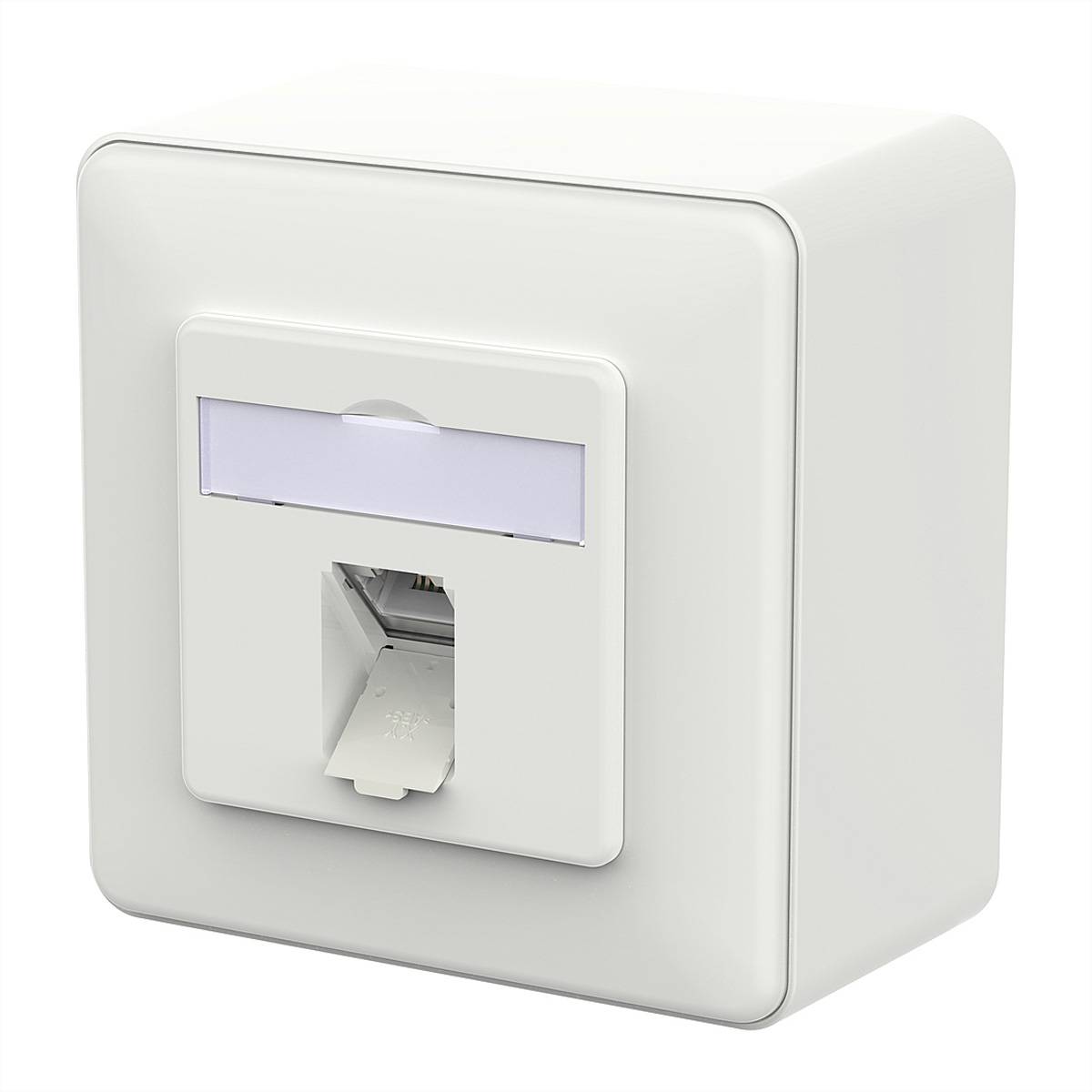 Metz Connect E-DAT C6A IDC Dose, 1 Port, AP, verkehrsweiß