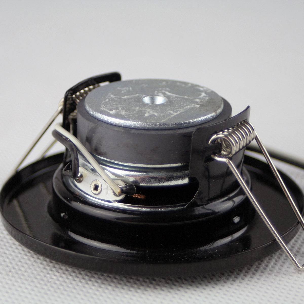Decken-Einbaulautsprecher "Mini" Halogen-Look, 8cm Ø, 6cm Einbau, schwarz