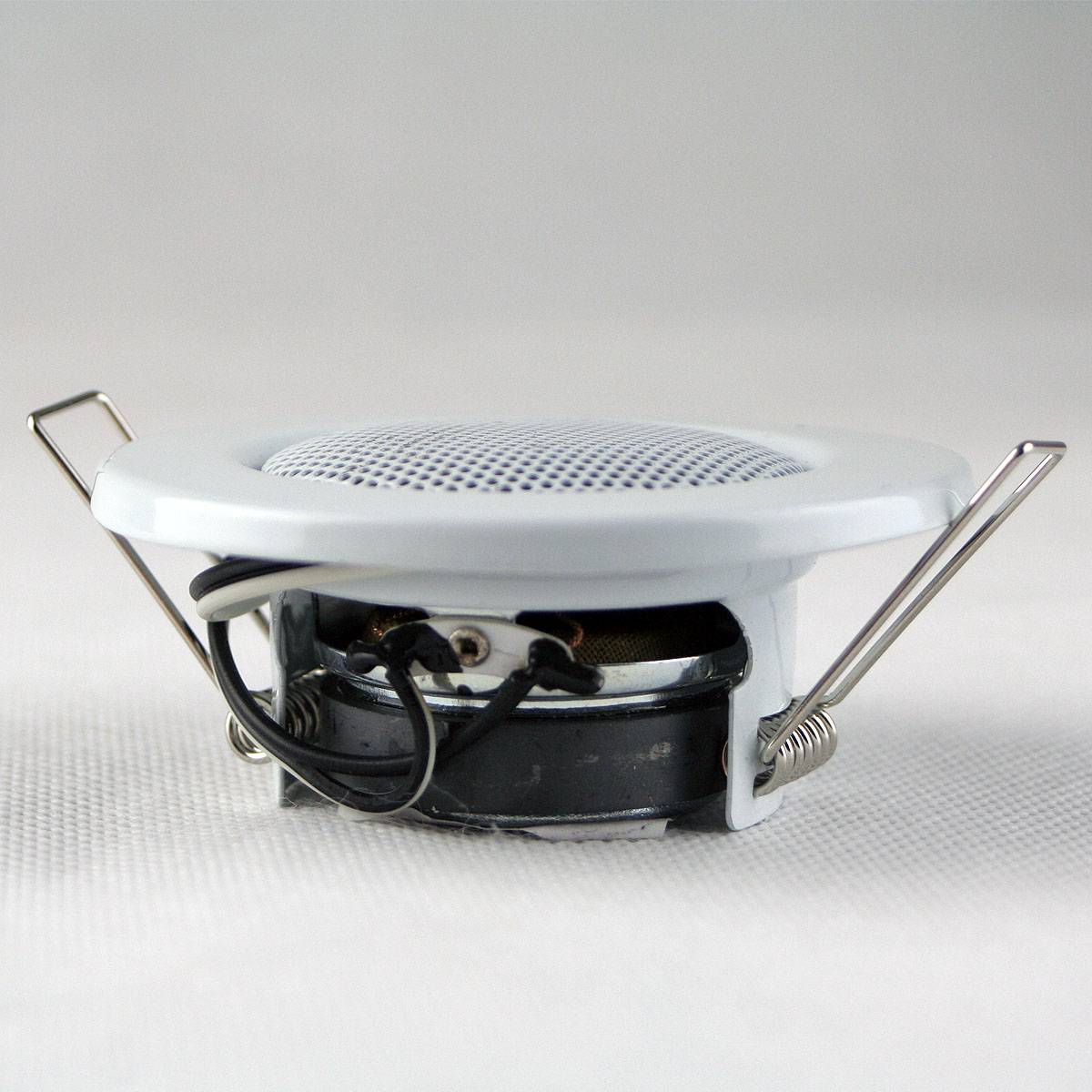 Decken-Einbaulautsprecher "Mini" Halogen-Look, 8cm Ø, 6cm Einbau, weiß