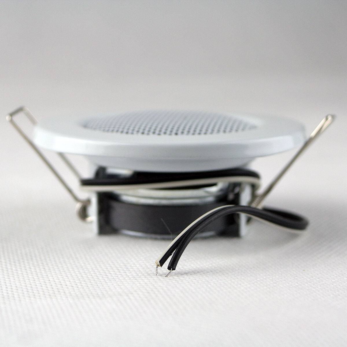 Decken-Einbaulautsprecher "Mini" Halogen-Look, 8cm Ø, 6cm Einbau, weiß