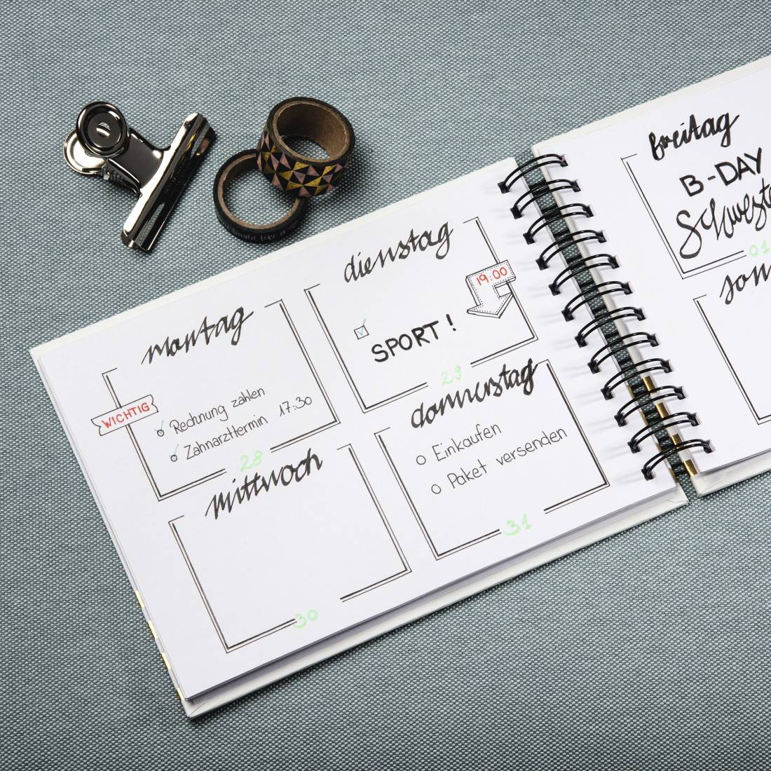 hama 00003891 Spiral-Album "Letterings", 24x17 cm, 50 weiße Seiten, Future