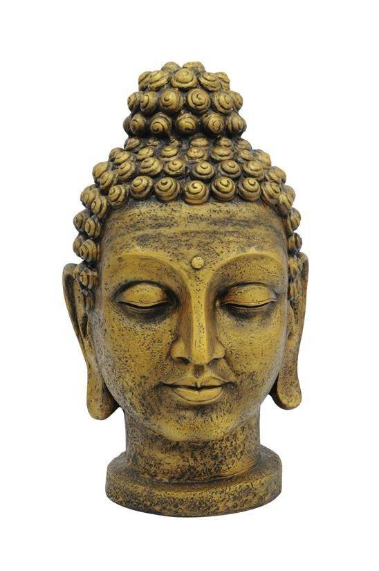 Buddhakopf antik-gold 75cm 83313235