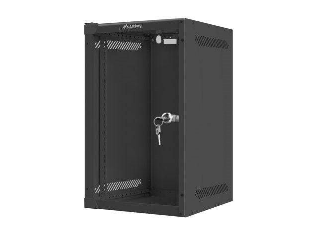 LANBERG 10 9U 280x310 Wandgehäuse Glastür (FlatPack) sw Multimedia-Technik 10 Gehäuse und