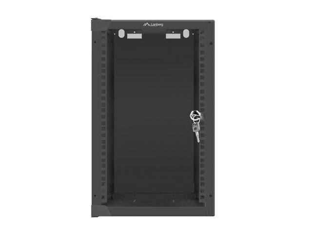 LANBERG 10 9U 280x310 Wandgehäuse Glastür (FlatPack) sw Multimedia-Technik 10 Gehäuse und