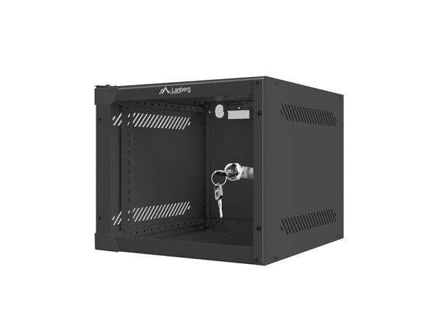 LANBERG 10 4U 280x310 Wandgehäuse Glastür (FlatPack) sw Multimedia-Technik 10 Gehäuse und
