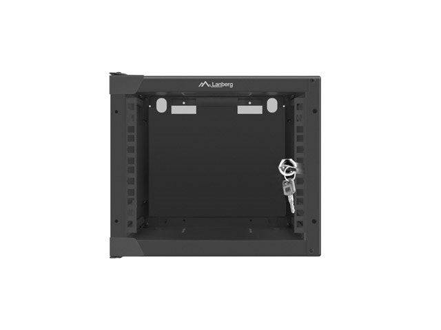 LANBERG 10" 4U 280x310 Wandgehäuse Glastür (FlatPack) sw