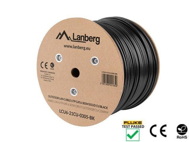 LANBERG Verlegekabel Outdoor CAT.6 UTP 305m Kupfer Fluke sw