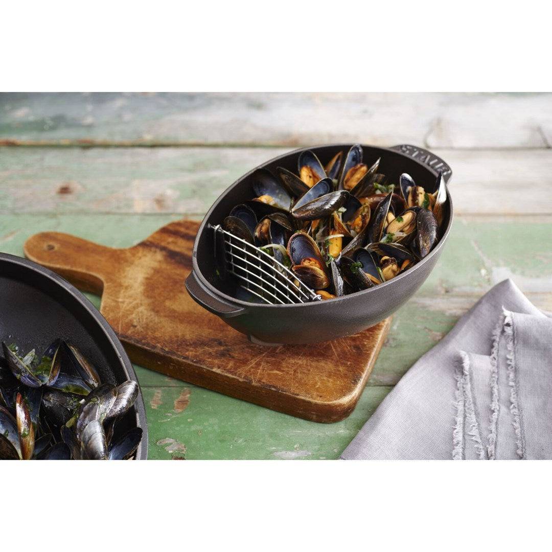 ZWILLING - Staub Mussel pot, Einzelpfanne, Schwarz, Eisenguss, 2 l, 3,2 kg