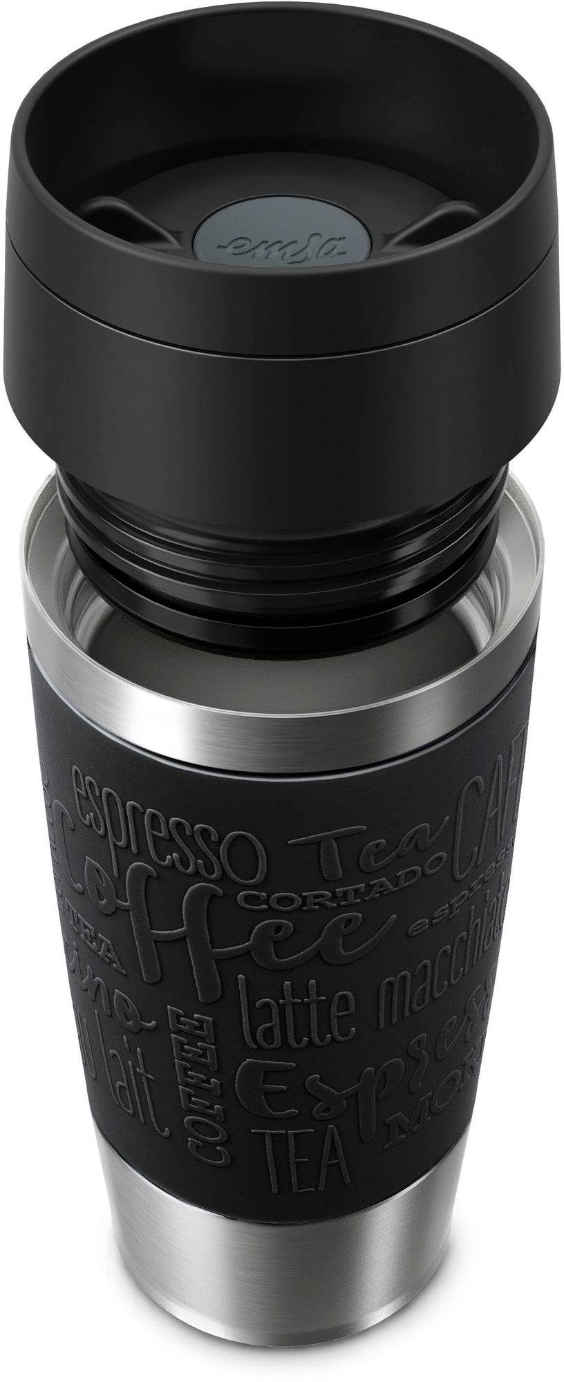 Emsa N20202 Travel Mug Classic Isolierbecher 0,36 Liter , neuer Komfort-Schraubverschluss