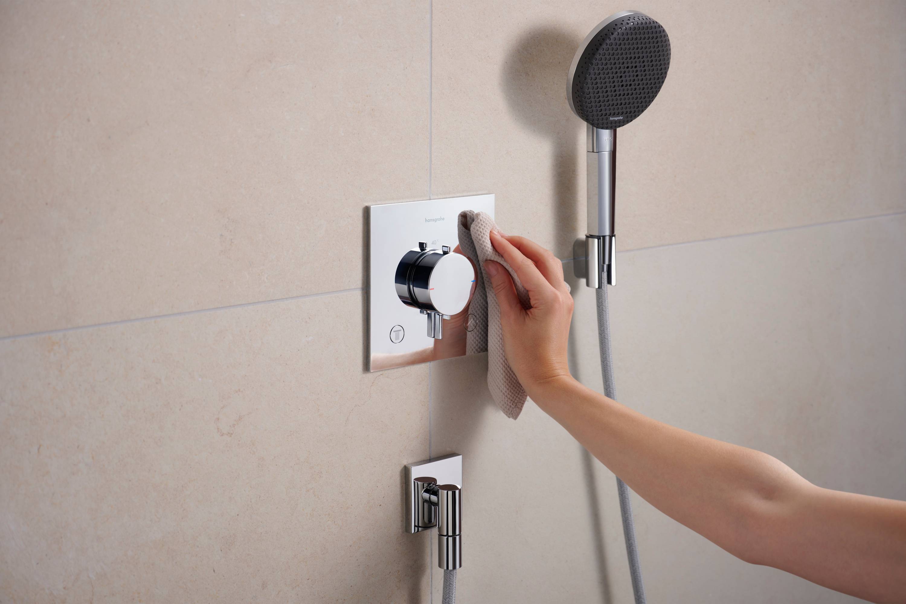 hansgrohe Ecostat Comfort E Thermostat Unterputz für 2 Verbraucher, Chrom
