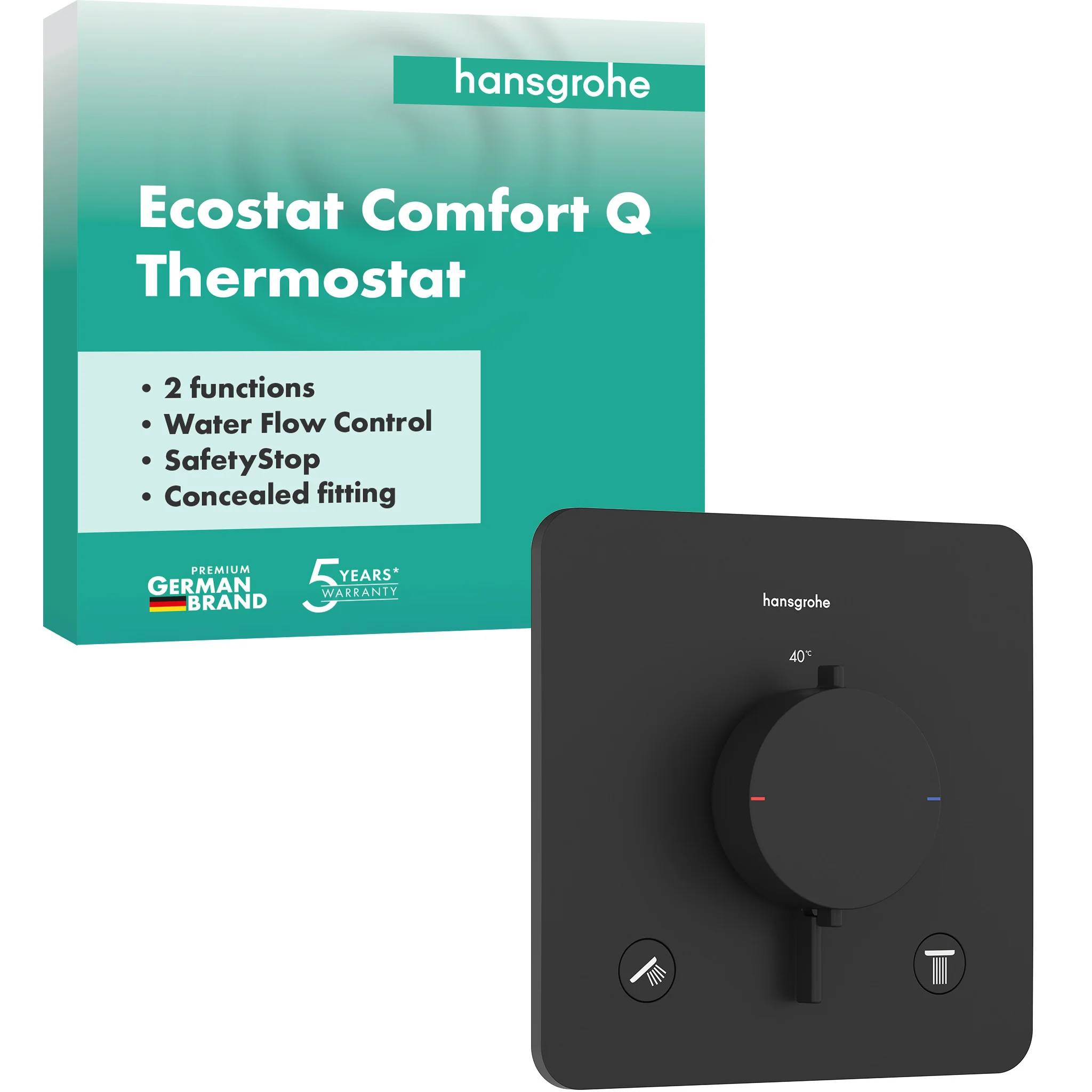hansgrohe Thermostat UP Ecostat Comfort Q Fertigset 2 Verbraucher MSW, 1 Stk.