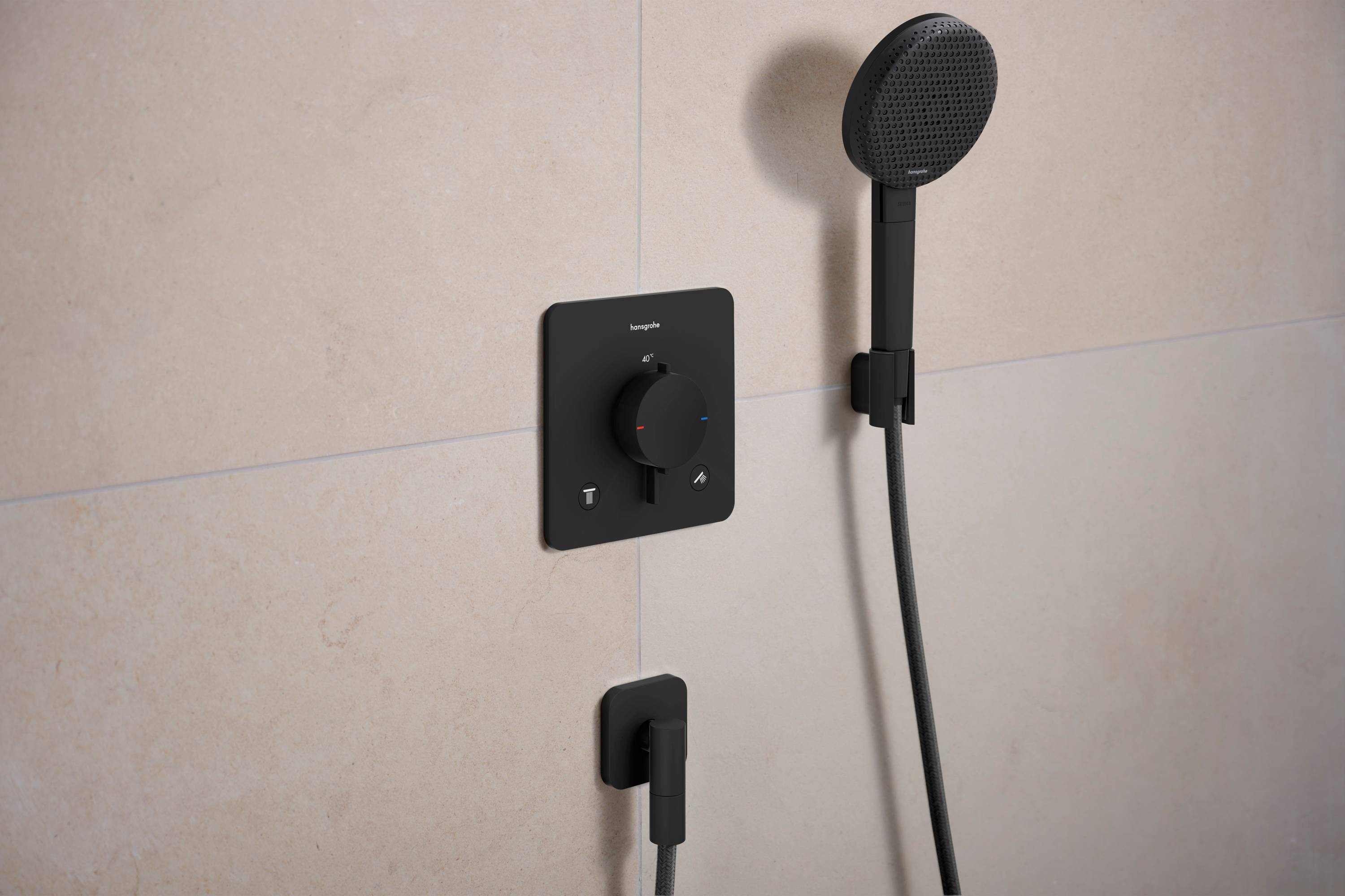 hansgrohe Thermostat UP Ecostat Comfort Q Fertigset 2 Verbraucher MSW, 1 Stk.