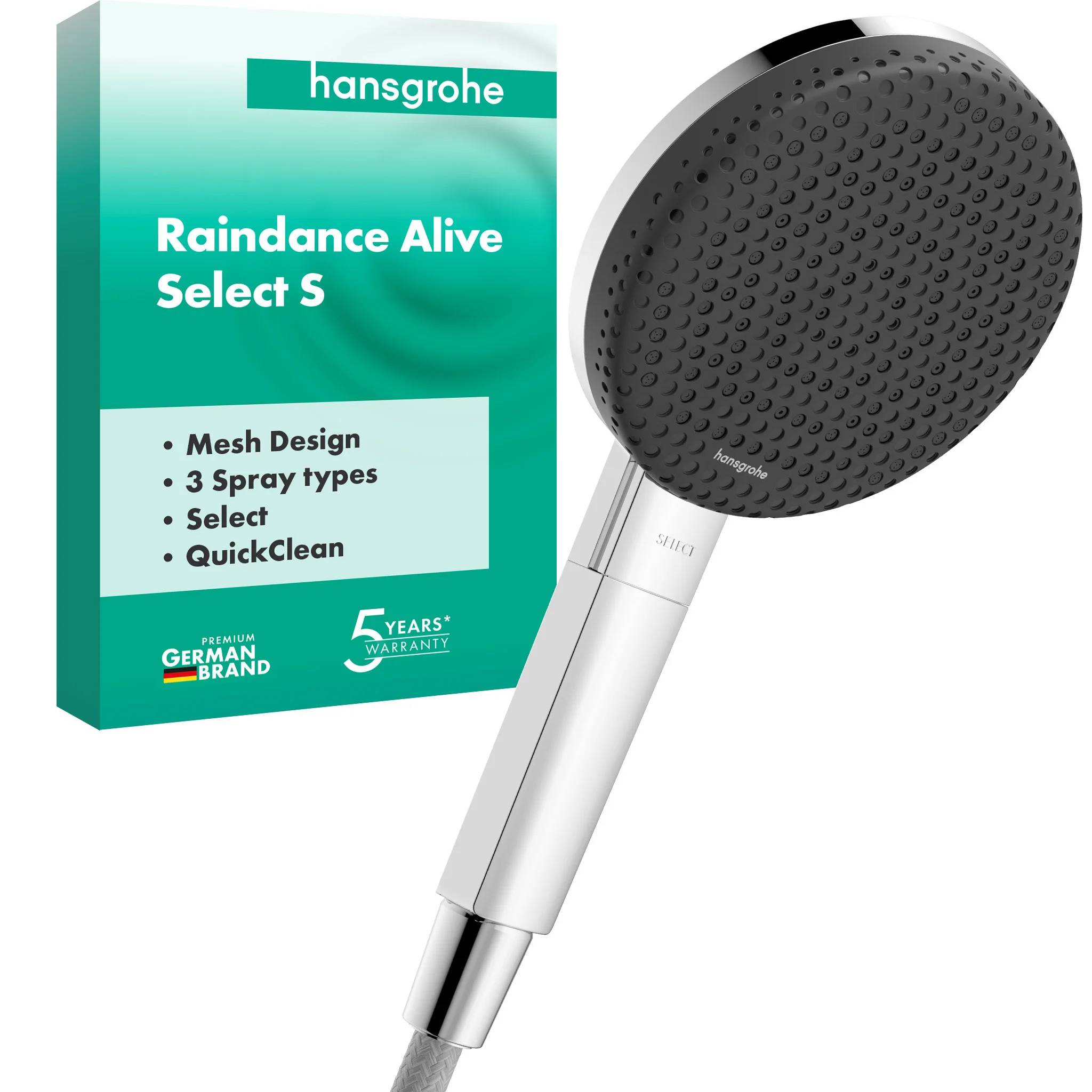 Hansgrohe Raindance Alive Select S Handbrause 125mm, 10,8l/min, 3jet, Chrom