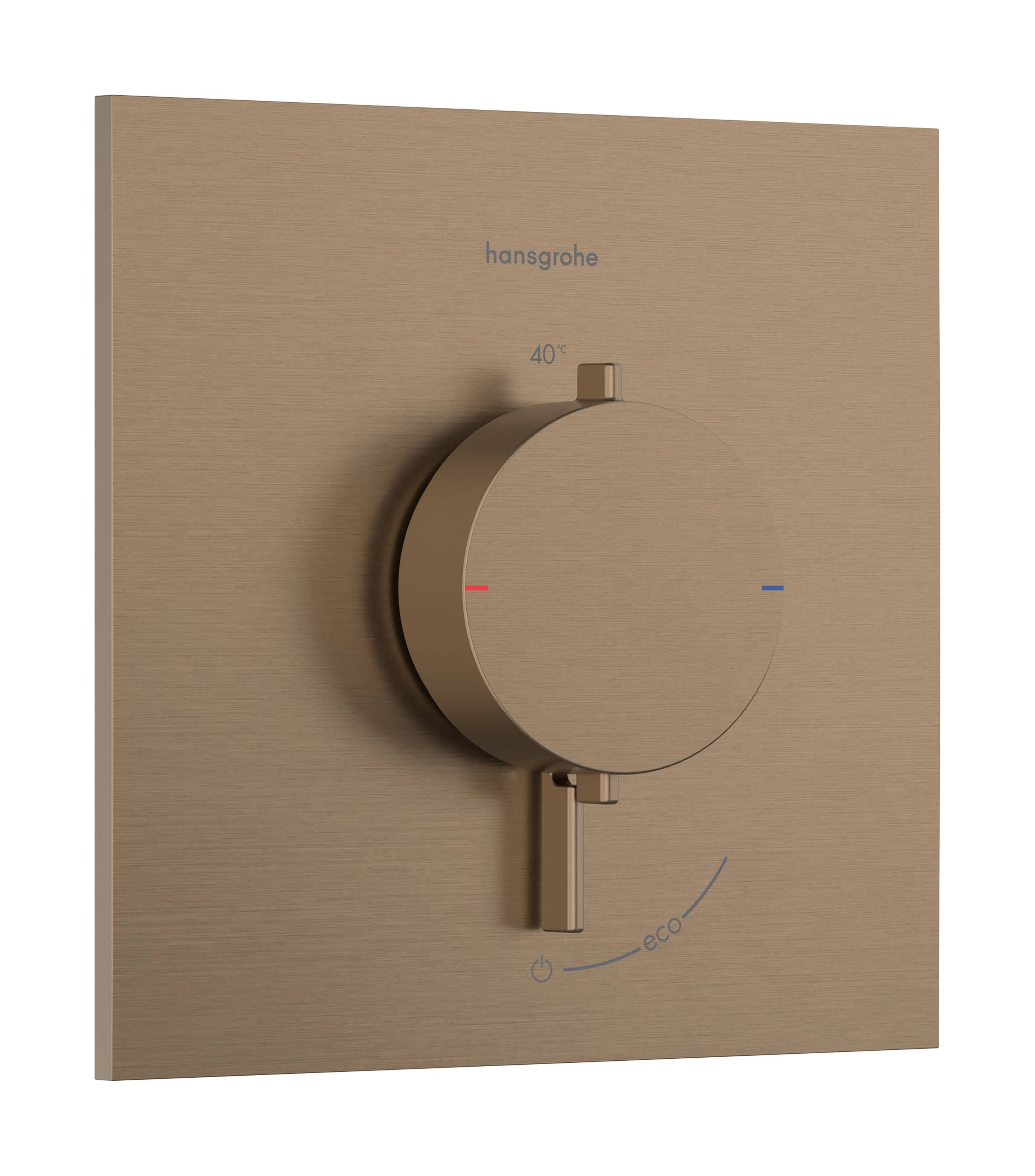 hansgrohe Ecostat Comfort E Thermostat Unterputz für 1 Verbraucher, Brushed Bronze