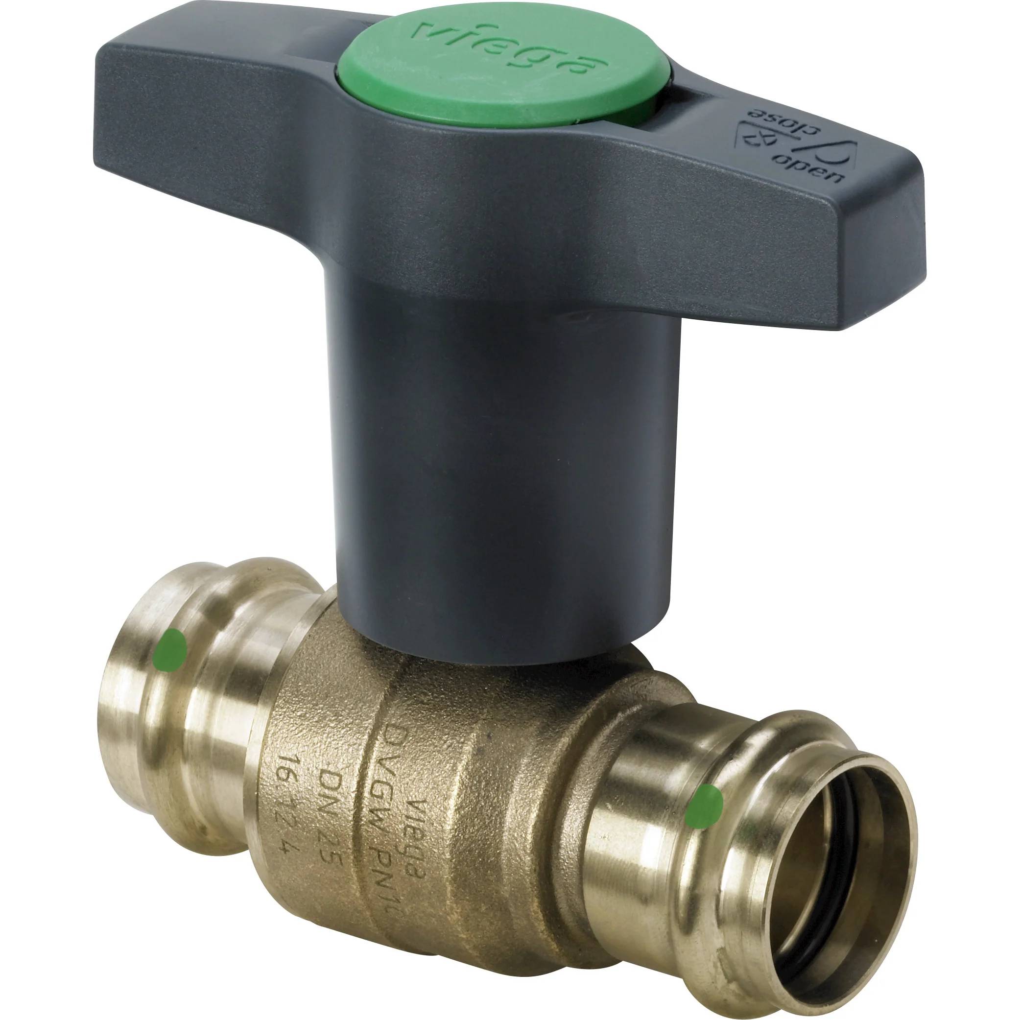 Viega Easytop XL Kugelhahn mit SC-Contur 2275, d. 35mm, Siliziumbronze