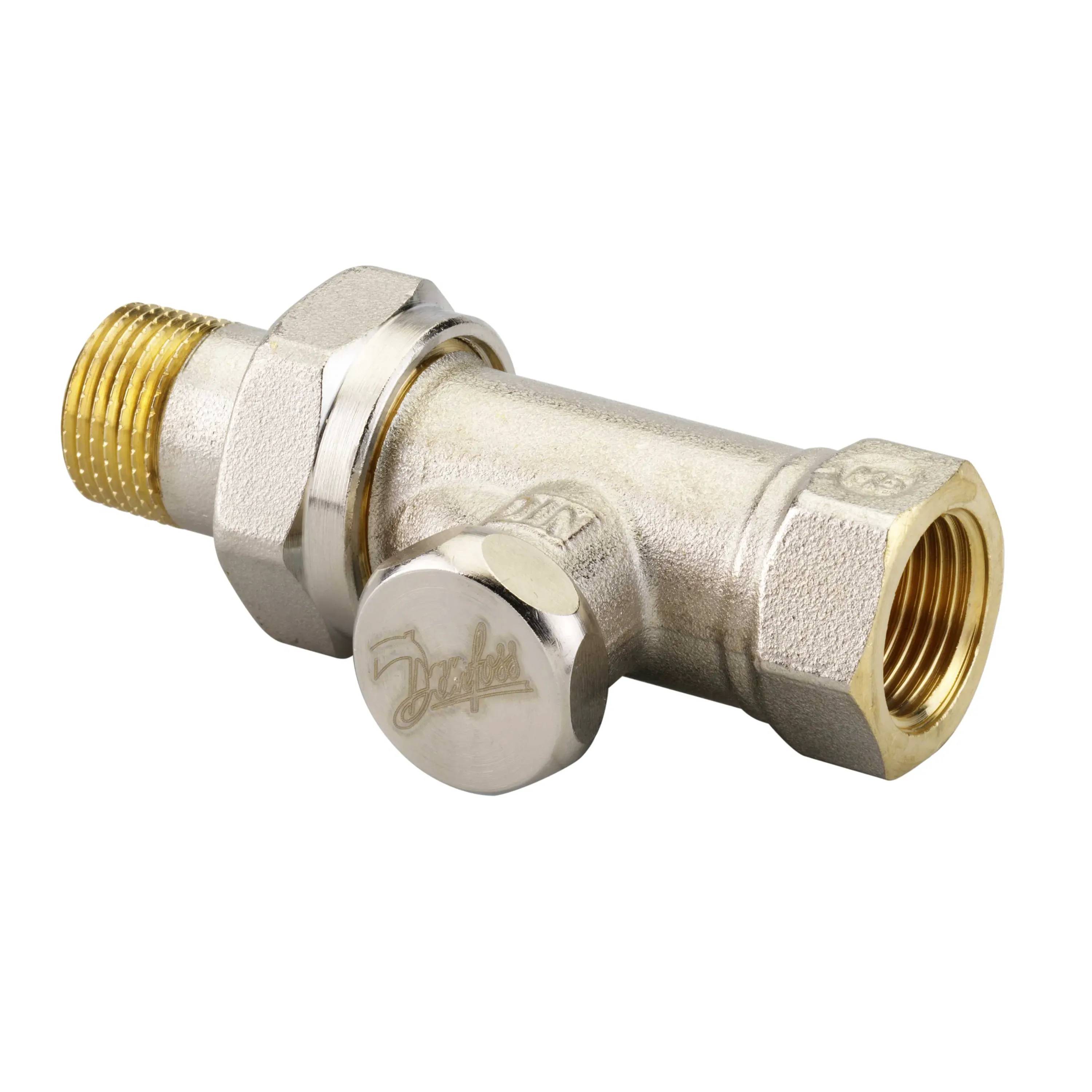 Danfoss RLV-S 15 Rücklaufverschraubung R 1/2, Durchgang, absperrbar, 1 Stk.