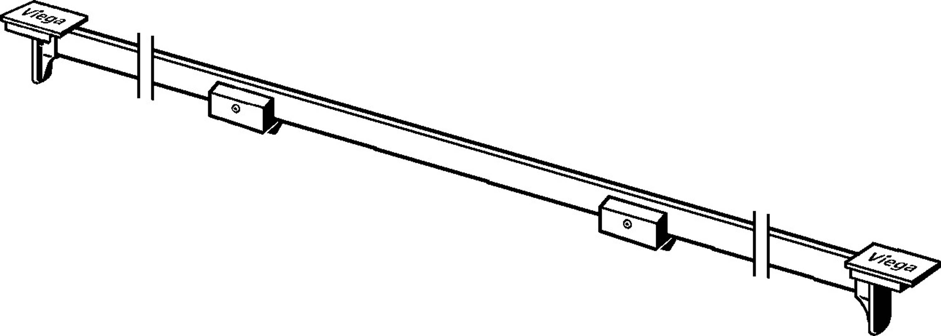 Viega Stegrost SR1 4965.30 in 300-1200mm Edelstahl, 1 Stk.