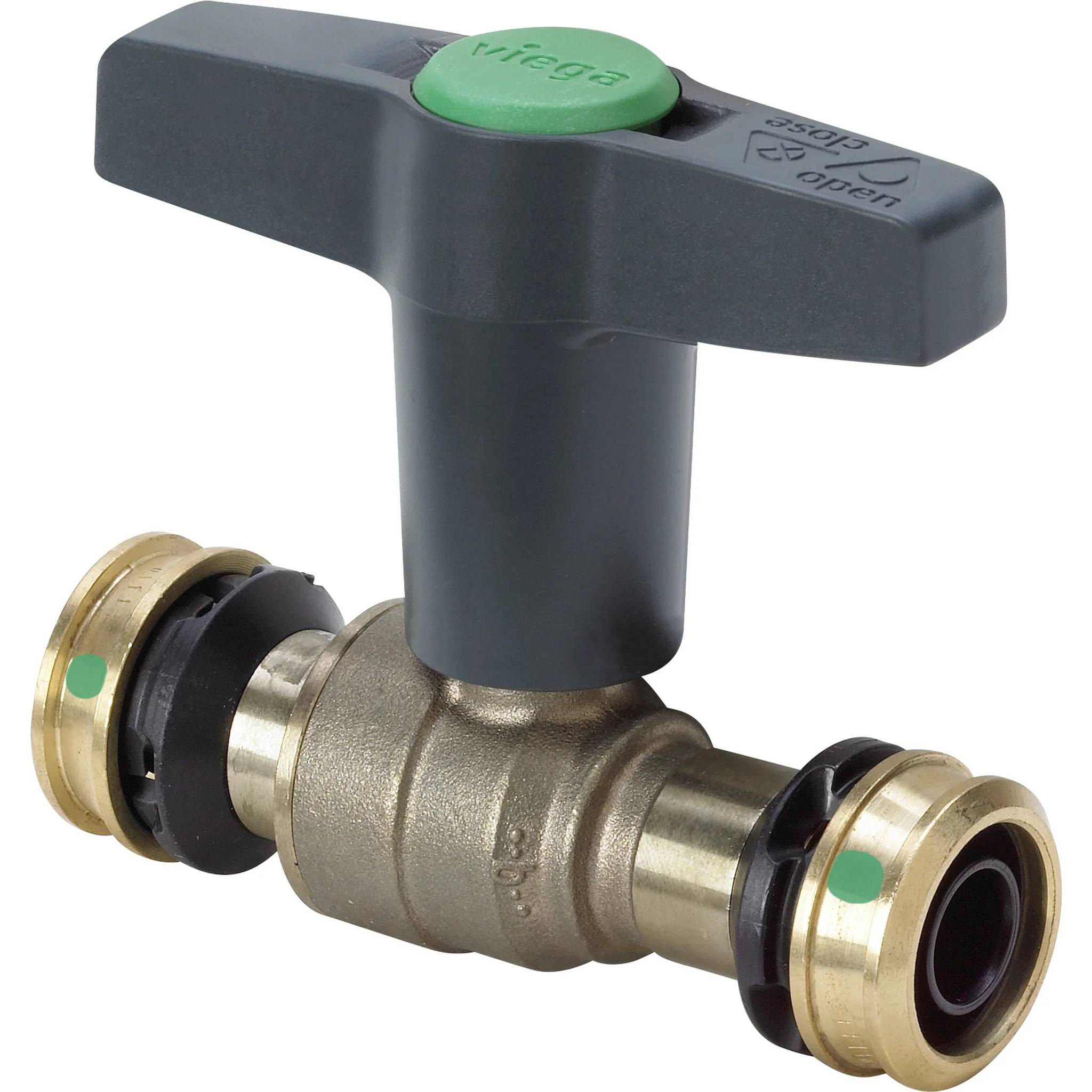 Viega Easytop XL Kugelhahn mit SC-Contur 5375, d. 25mm, Siliziumbronze