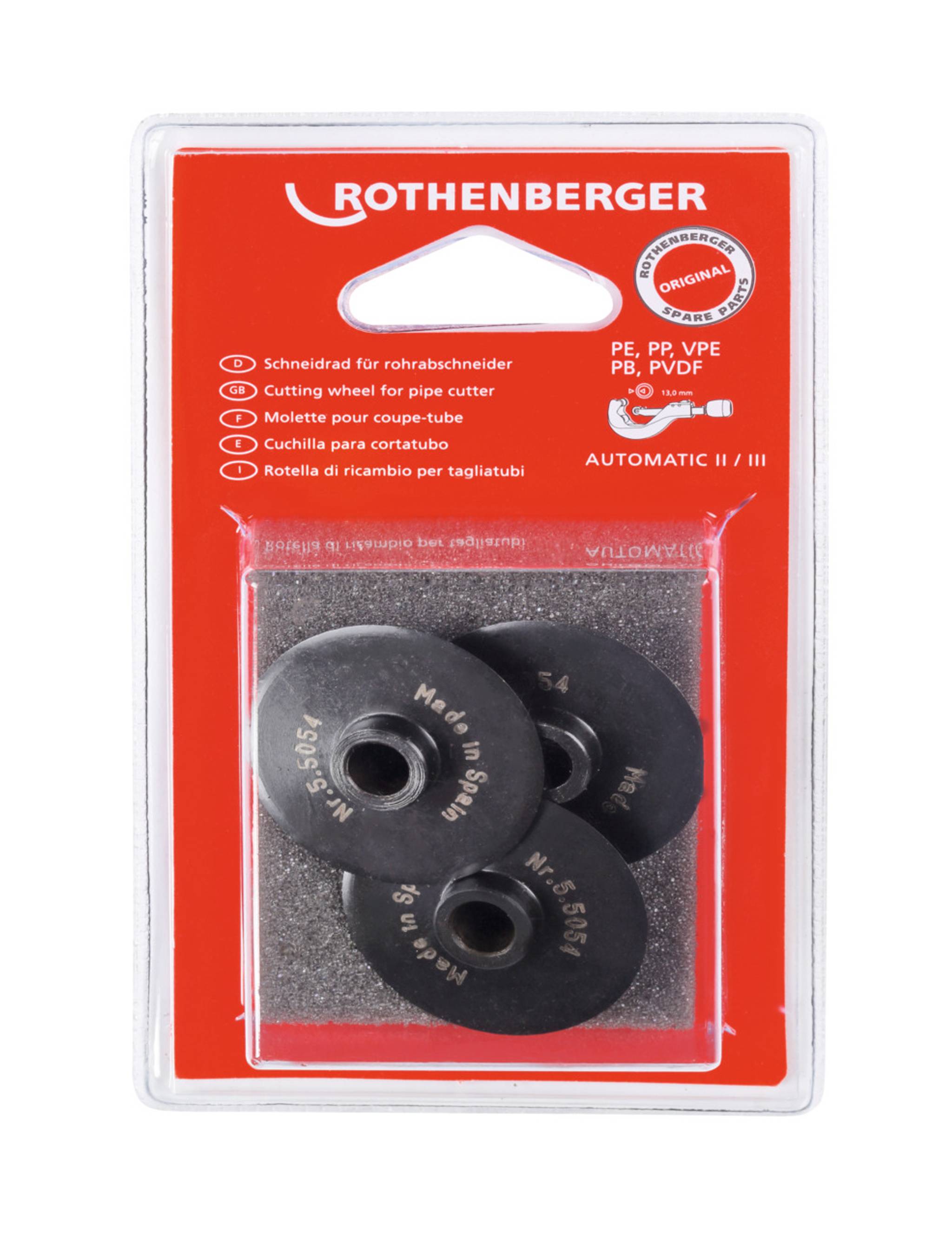 ROTHENBERGER Ersatzschneidrad, 3 Stück - 055054D