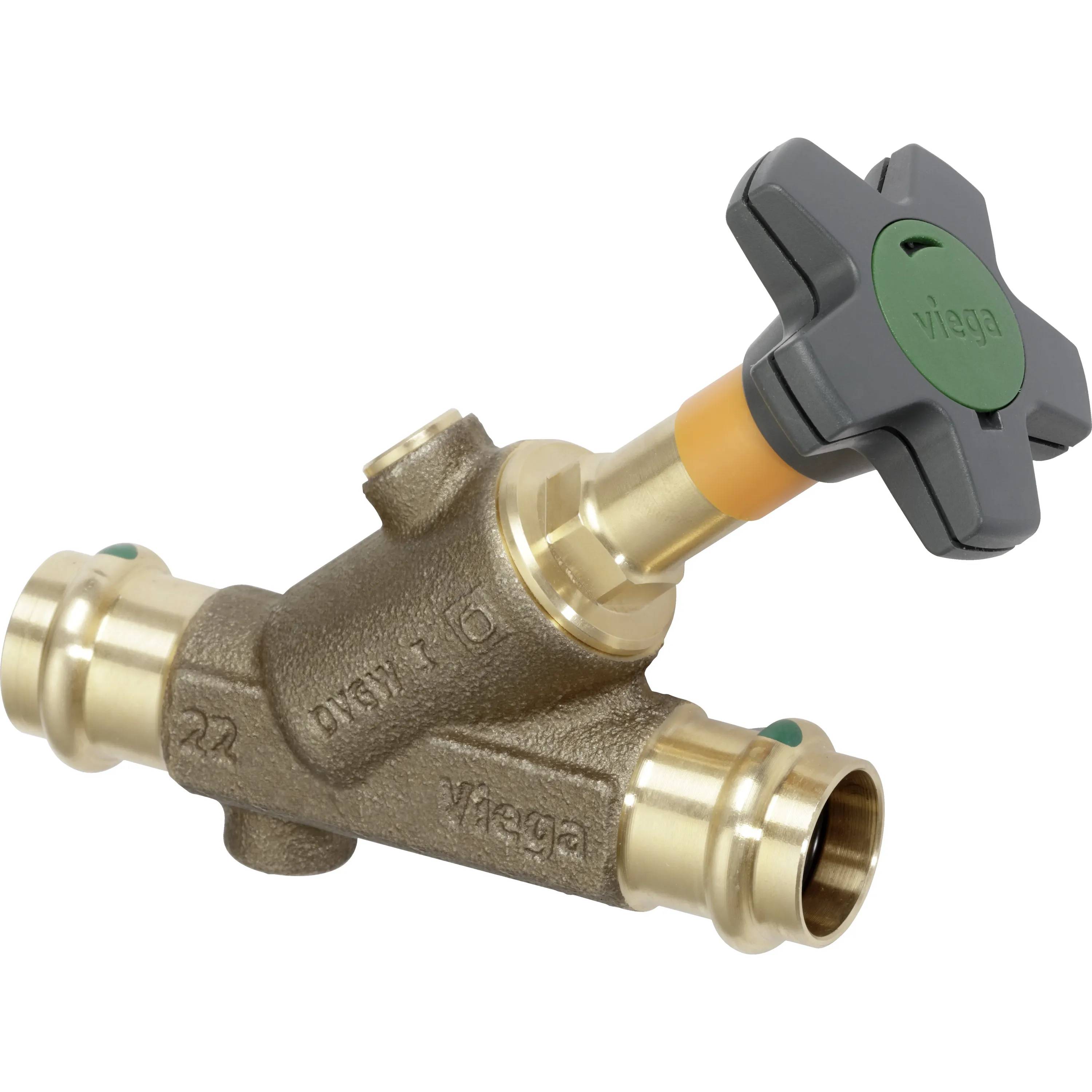 Viega Schrägsitzventil mit SC-Contur Easytop 2237.5, DN 15, d. 18mm, Rotguss