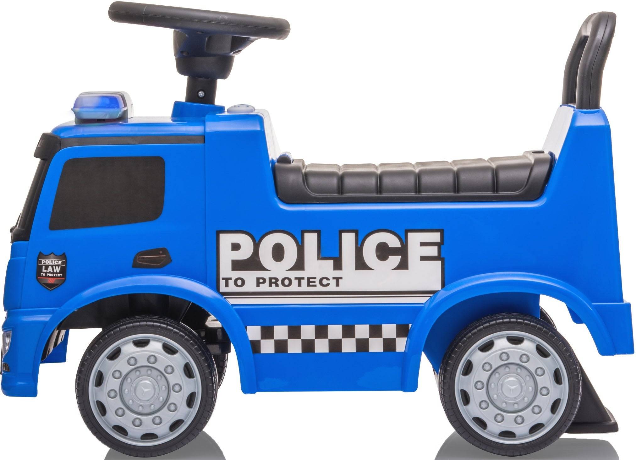 JAMARA Rutscher Mercedes Antos Polizei blau 1+