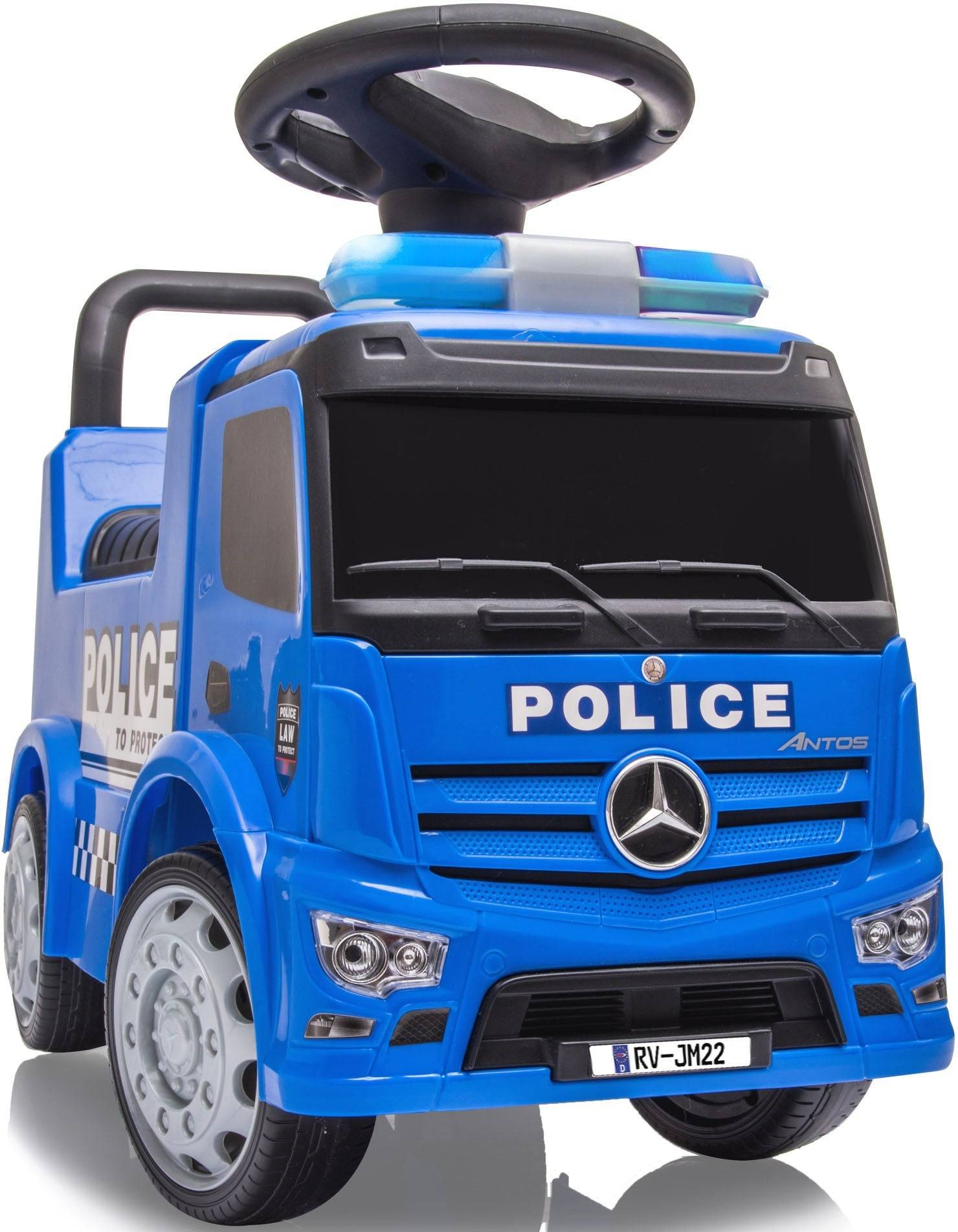 JAMARA Rutscher Mercedes Antos Polizei blau 1+