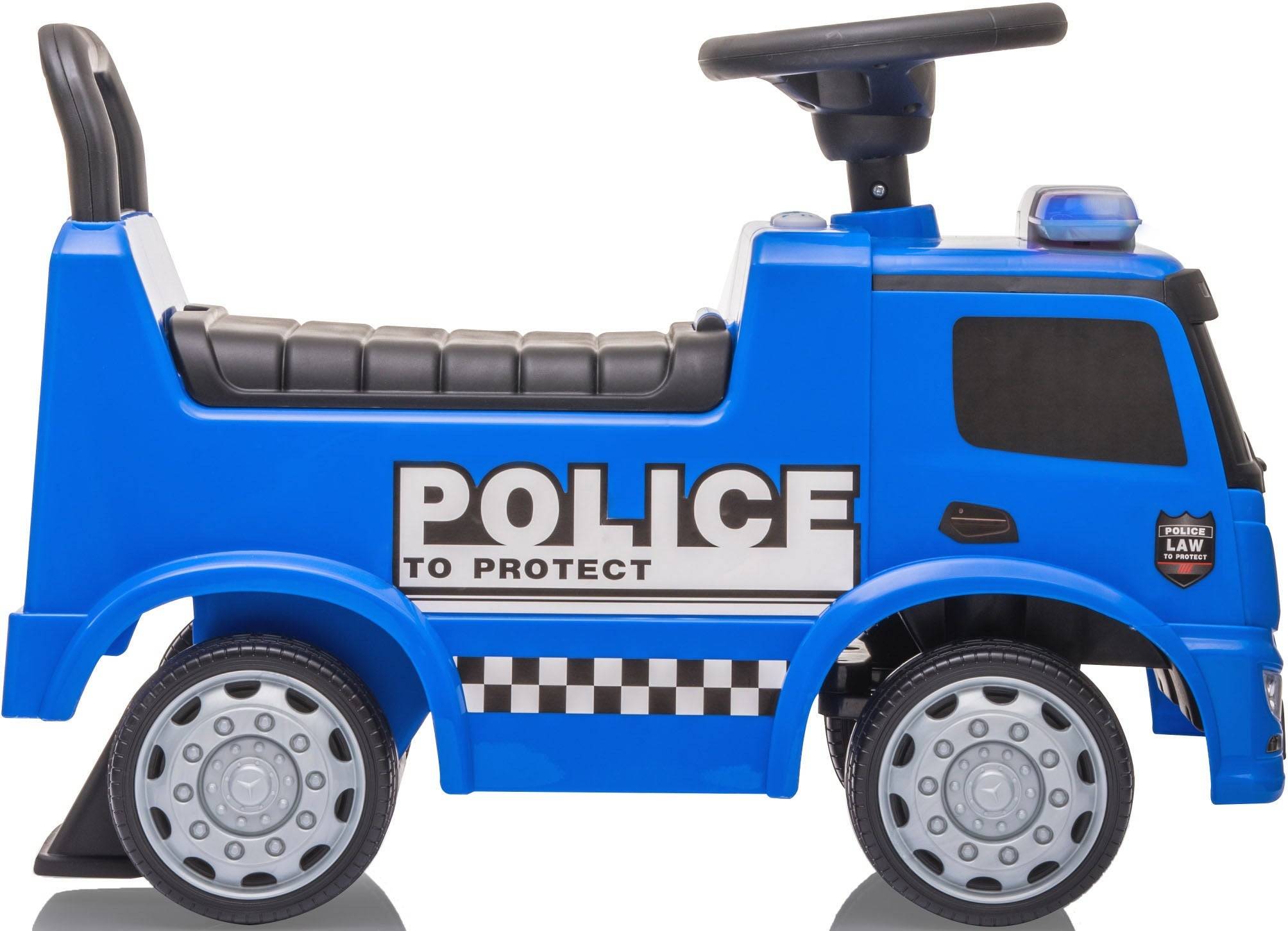 JAMARA Rutscher Mercedes Antos Polizei blau 1+