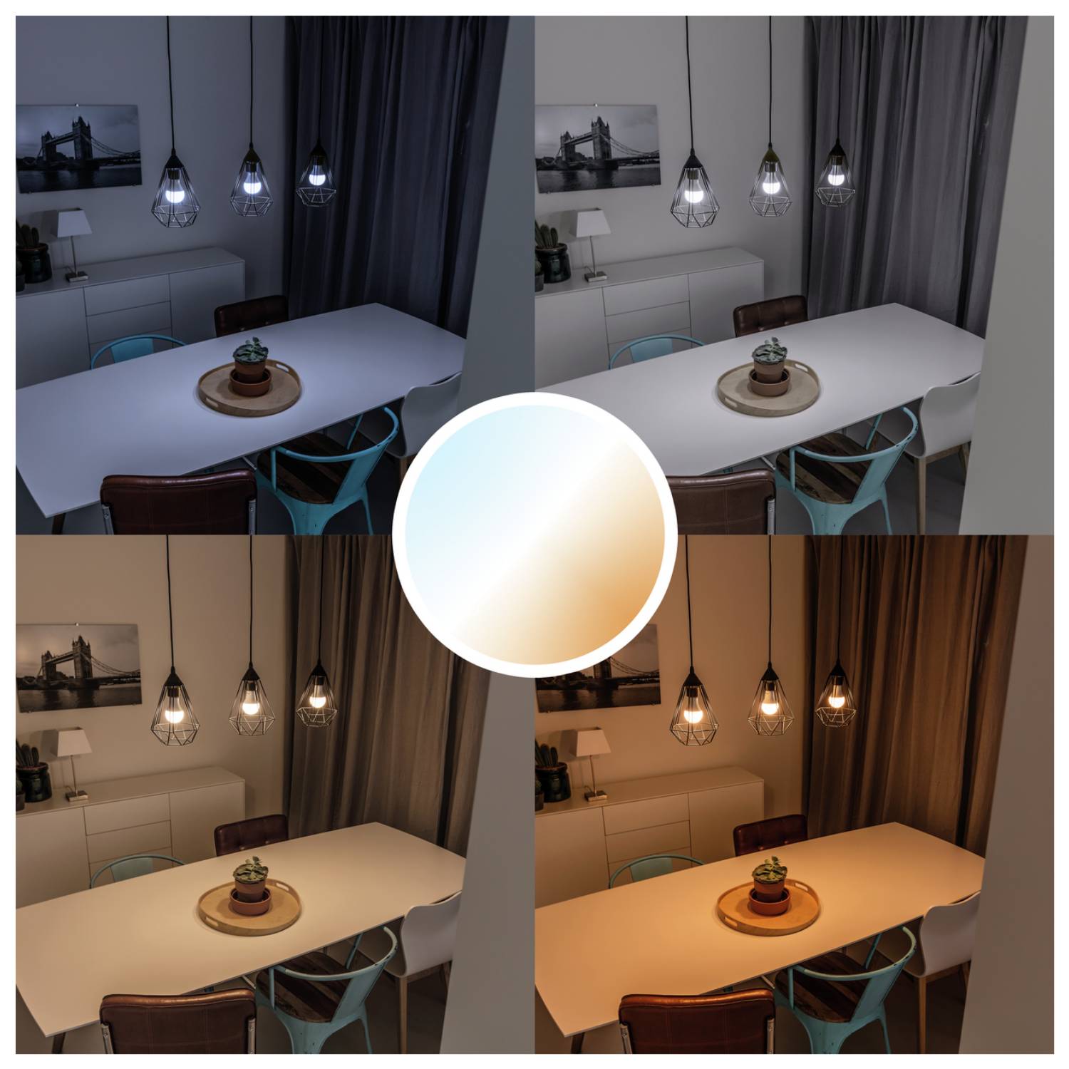 Trust Smart Home - LED-Lampe - E27 - Klasse A+ - weißes Licht - 1800-6500 K - weiß (Packung mit 2)