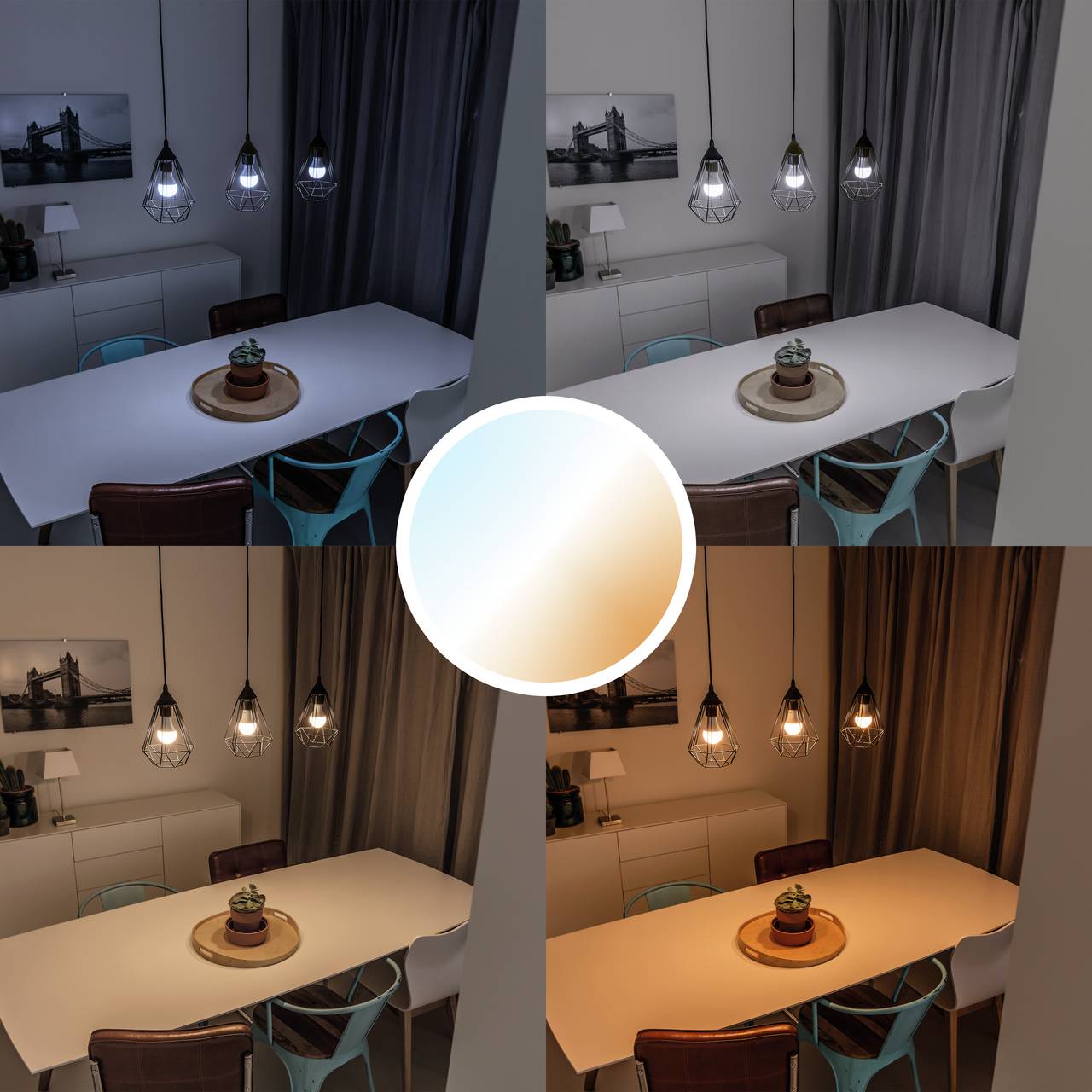Trust Smart Home - LED-Lampe - E27 - Klasse A+ - weißes Licht - 1800-6500 K - weiß (Packung mit 2)