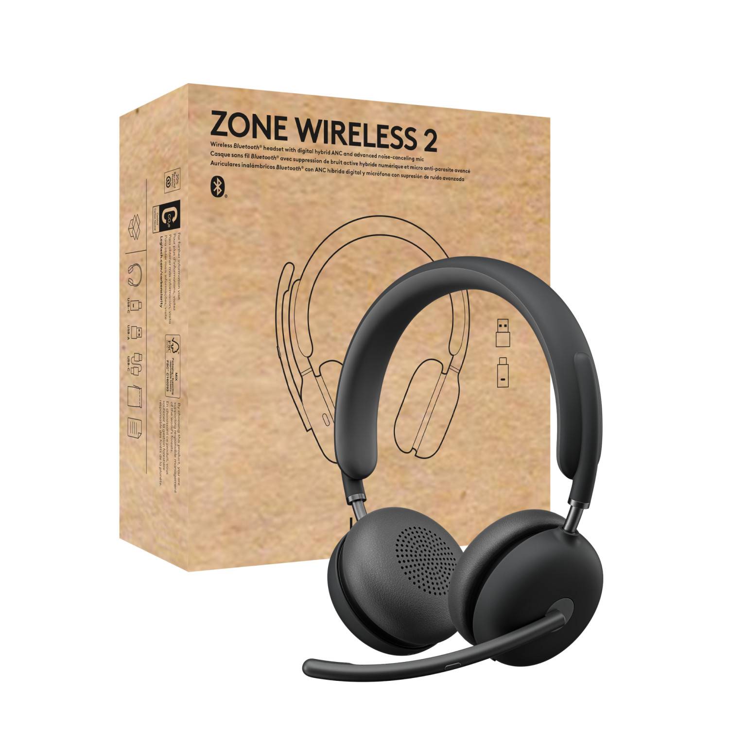 Logitech Zone Wireless 2 UC - Headset - On-Ear