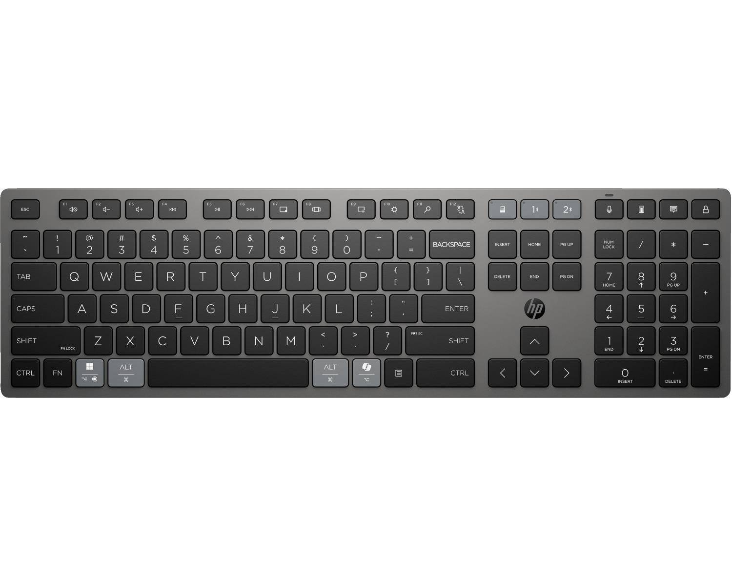 HP 720 Multi-Device Rchrgbl WL KBD Tastatur QWERTY Bluetooth England CB FCC