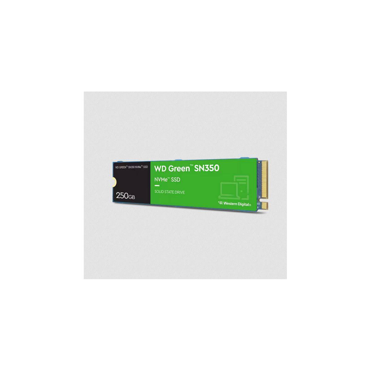 WD Green SN350 NVMe SSD WDS250G2G0C-00CDH0 - SSD - 250 GB - intern - M.2 2280 - PCIe 3.0 x4 (NVMe)