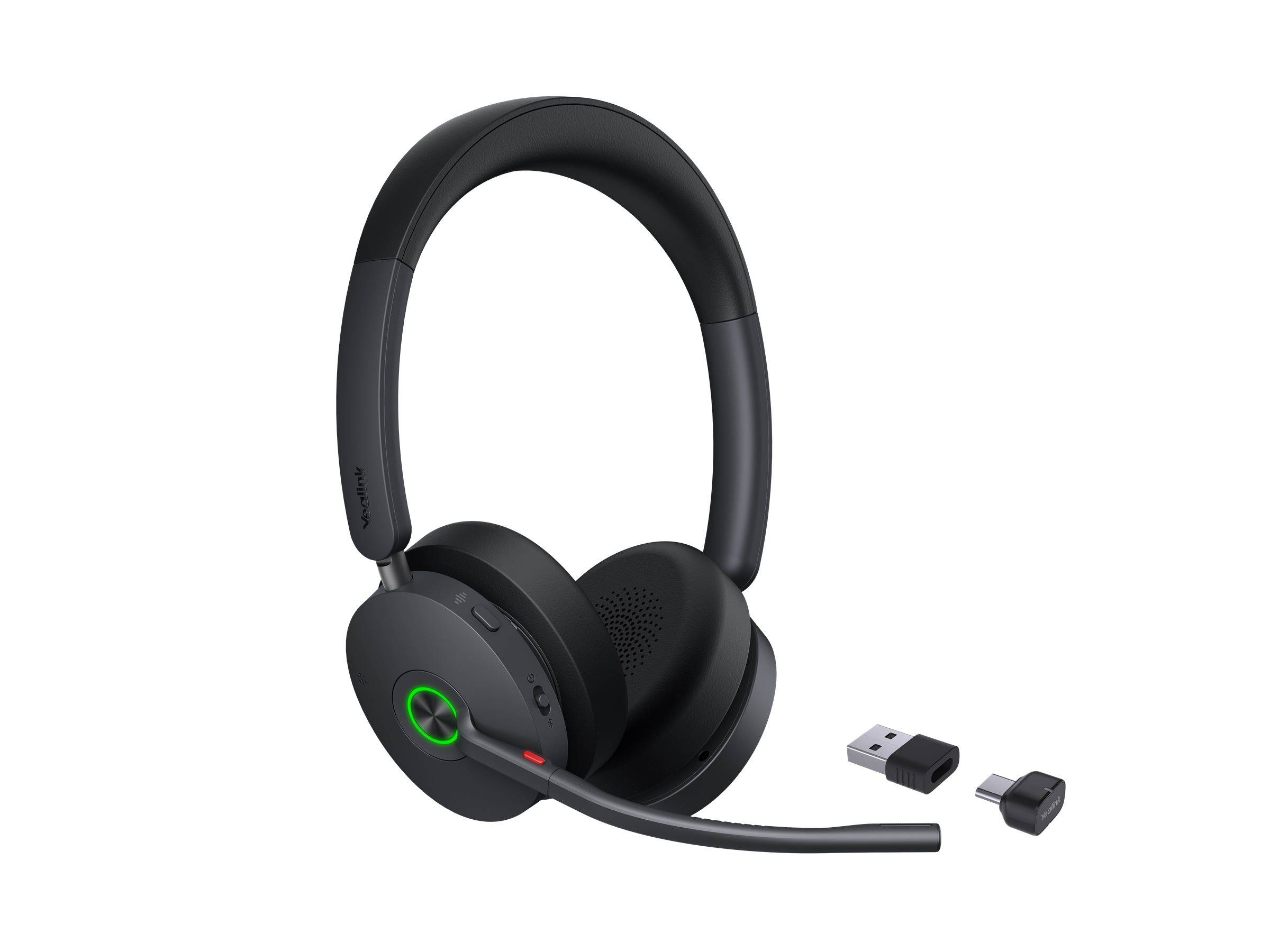 Yealink BH74 Headset On-Ear Bluetooth kabellos aktive Rauschunterdrückung Adapter USB-C via UC-zertifiziert