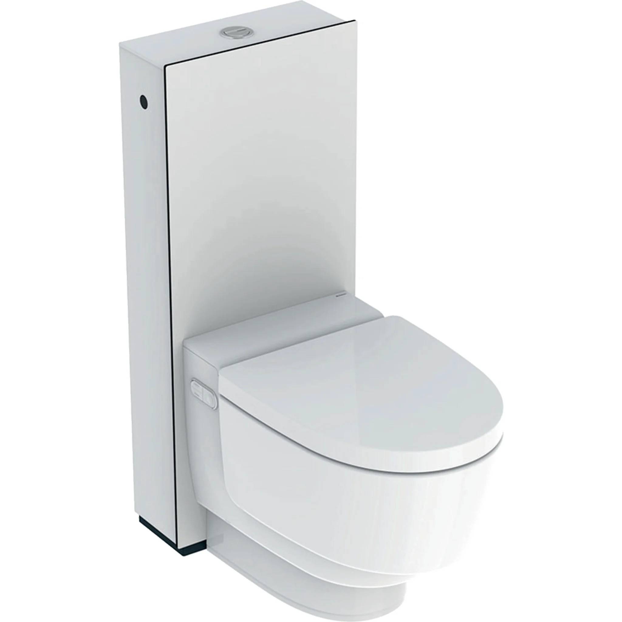 Geberit AquaClean Mera Classic, AP, Stand-WC Frontplatte Glas weiss, Komplettanlage, 1 Stk.