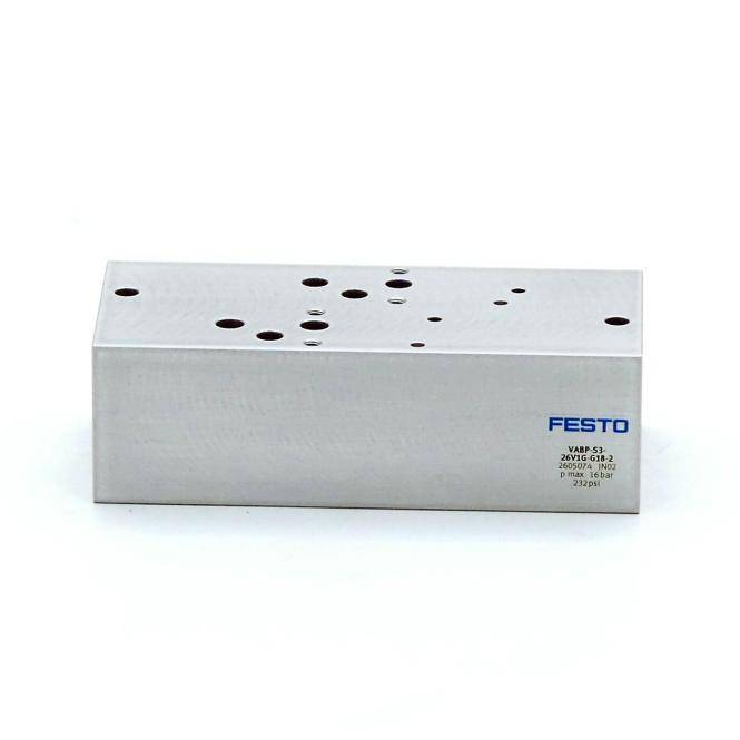 FESTO Anschlussplatte 2605074 (VABP-S3-26V1G-G18-2)