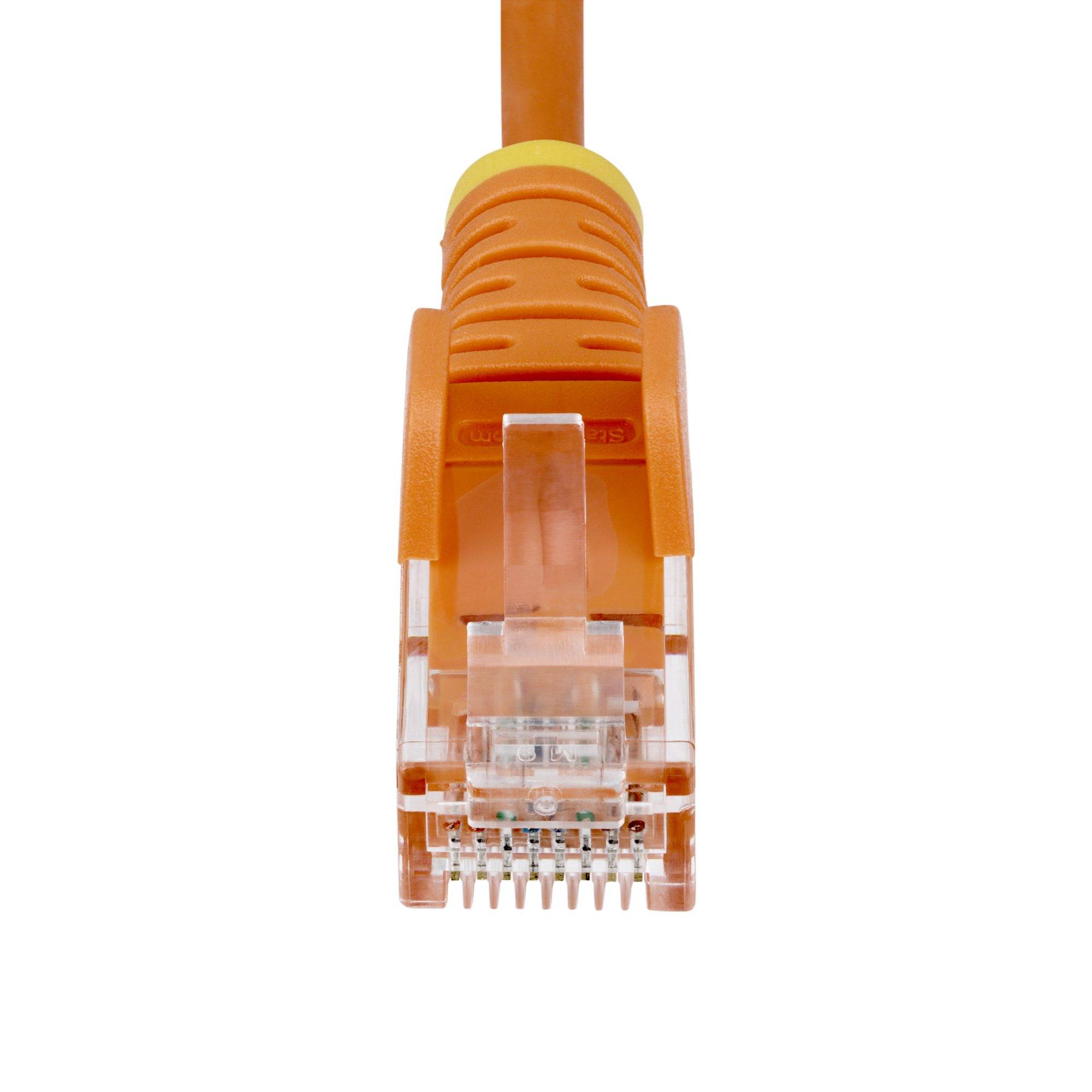 STARTECH 25cm Orangenes Slim CAT6-Kabel Netzwerk & Smart Home Netzwerk-Zubehör Netzwerk- und