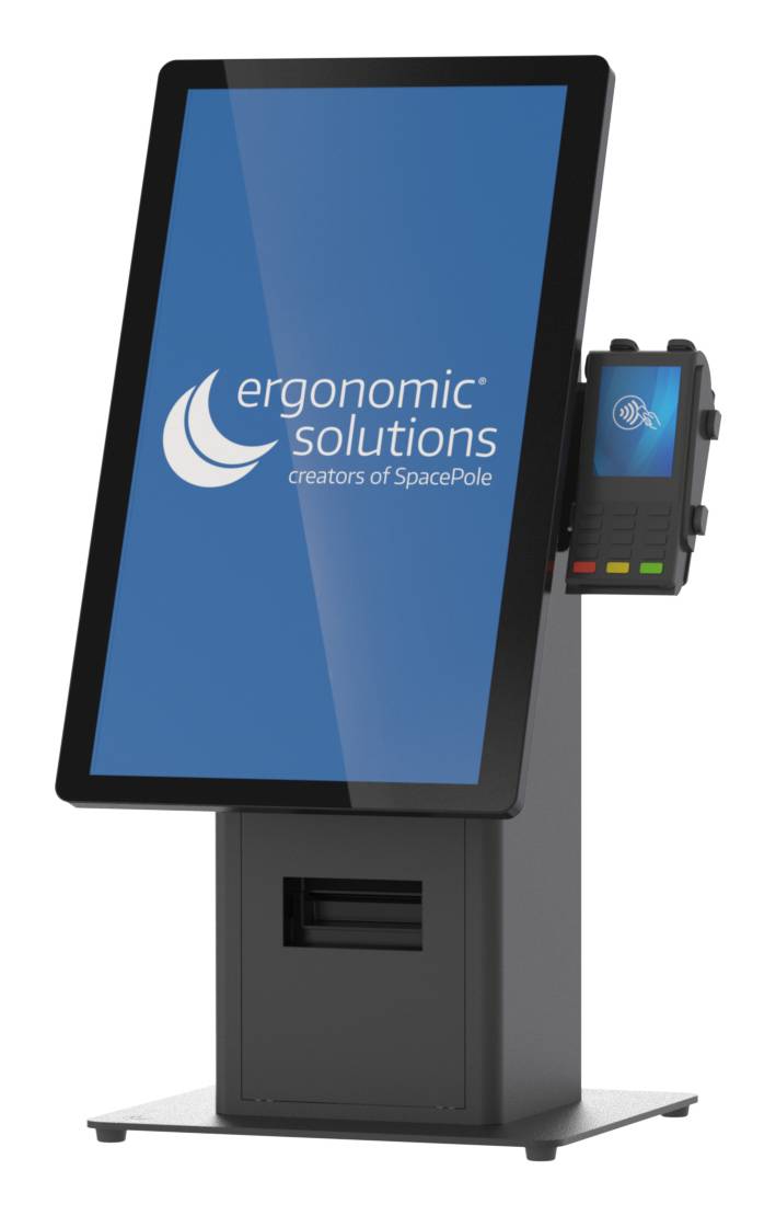 Ergonomic Solutions SpacePole Kiosk SPK401-17, Kiosk Set, Schwarz, Metall, 75 x 75 mm, 100 x 100 mm, Universal