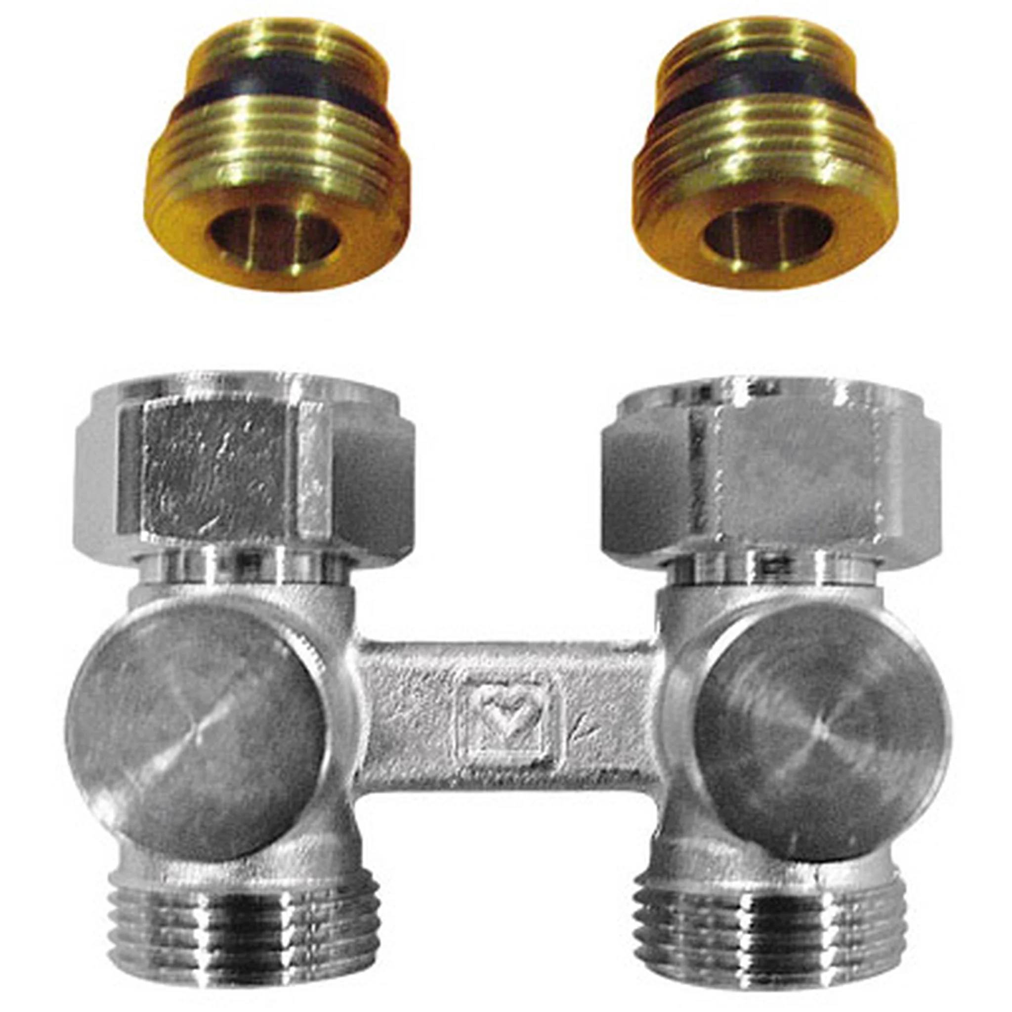 Herz 3000-Anschlussteil-Zweirohr Fig.3766(02) DFRp1/2 ZollxG3/4 Zoll, 1 Stk.