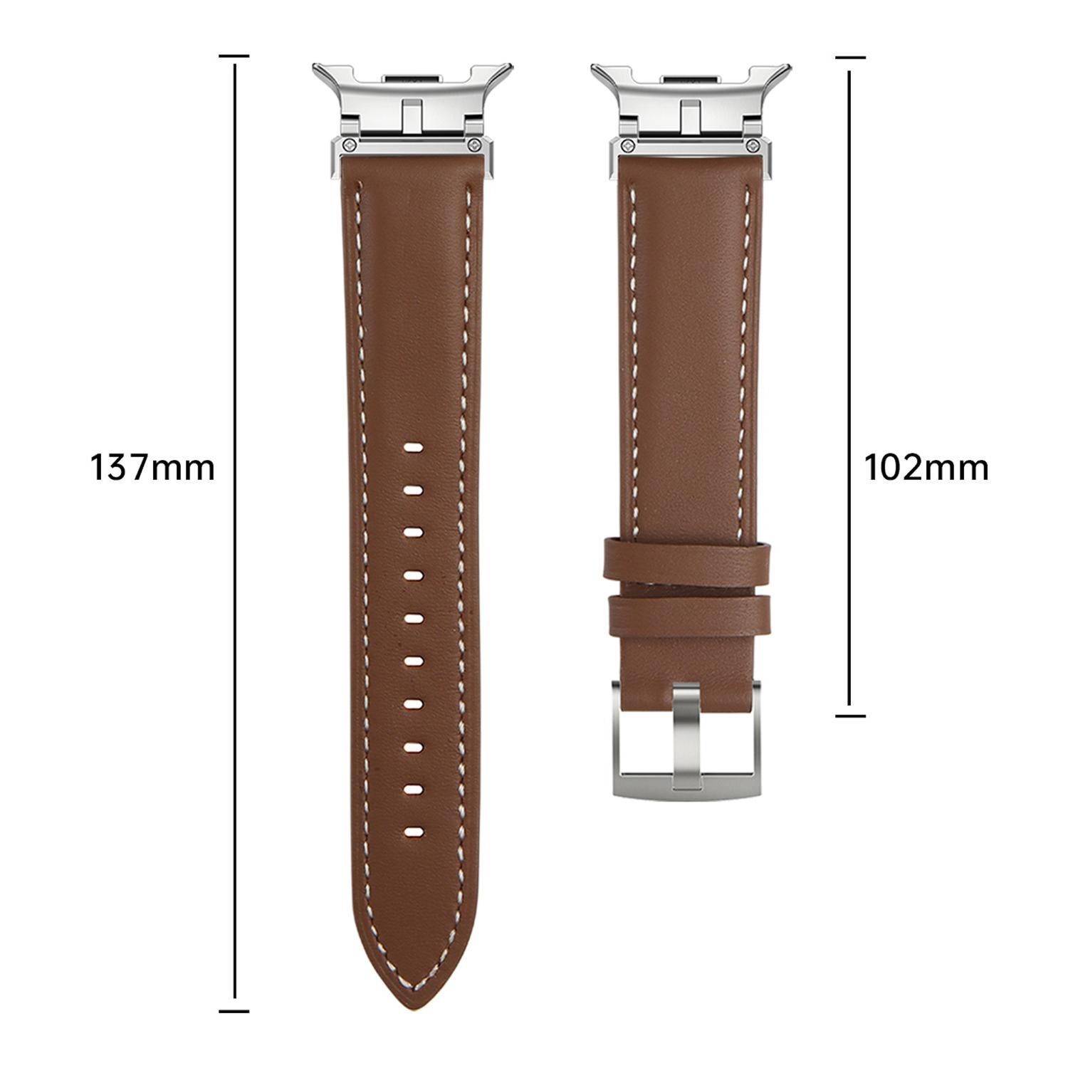Leder Watch Armband für Samsung Galaxy Watch 9 / 8 / 8 Classic Metall Connector