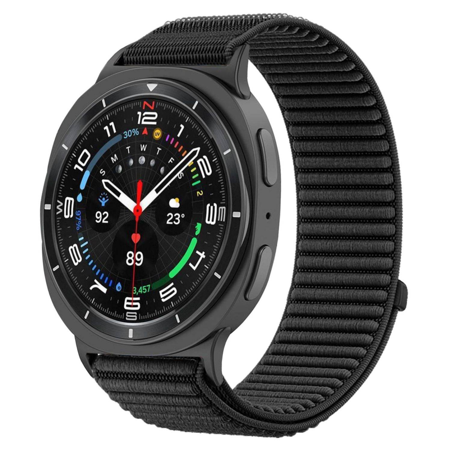 Nylon Watch Armband für Samsung Galaxy Watch 9 / 8 / 8 Classic Klettverschluss