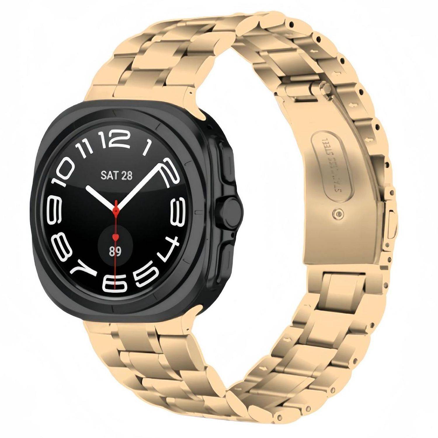 Edelstahl Metall Armband für Samsung Galaxy Watch 9 / 8 / 8 Classic Five Beads