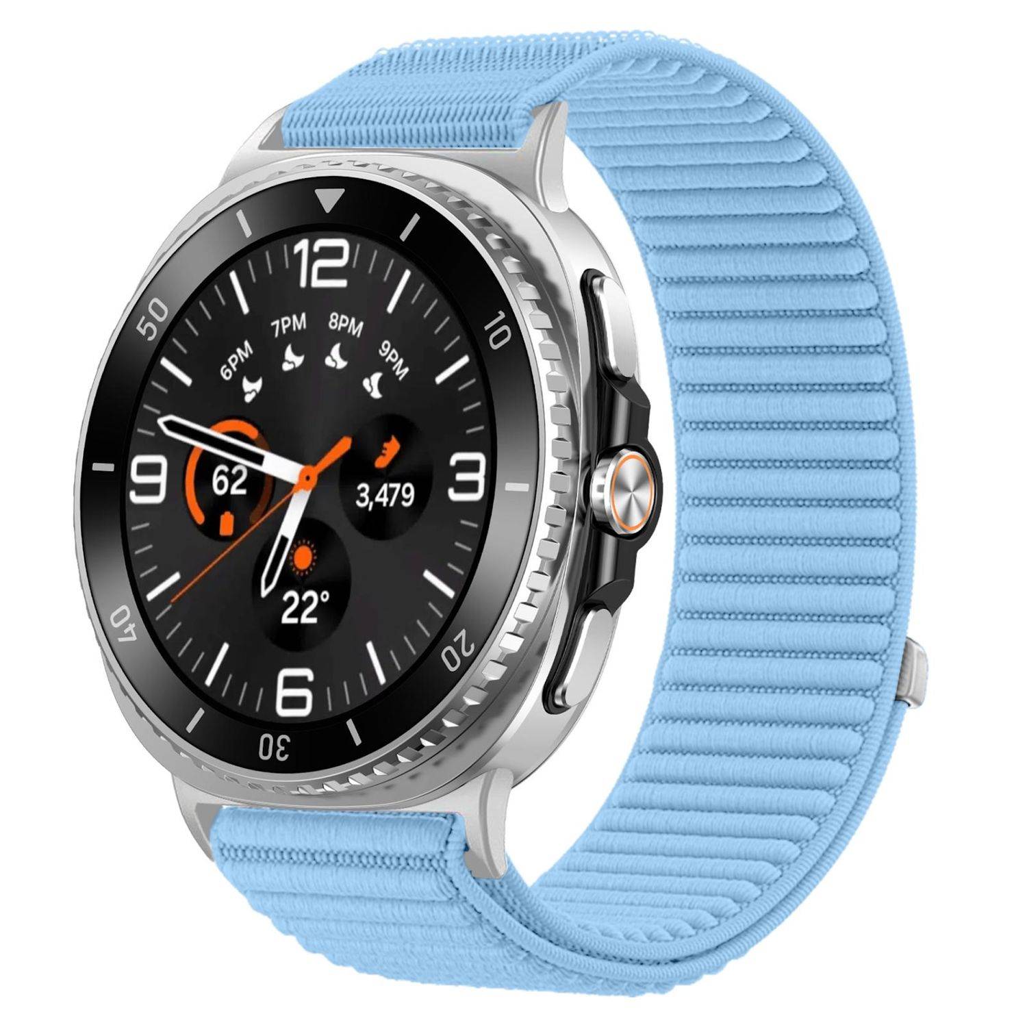 Nylon Watch Armband für Samsung Galaxy Watch 9 / 8 / 8 Classic Klettverschluss